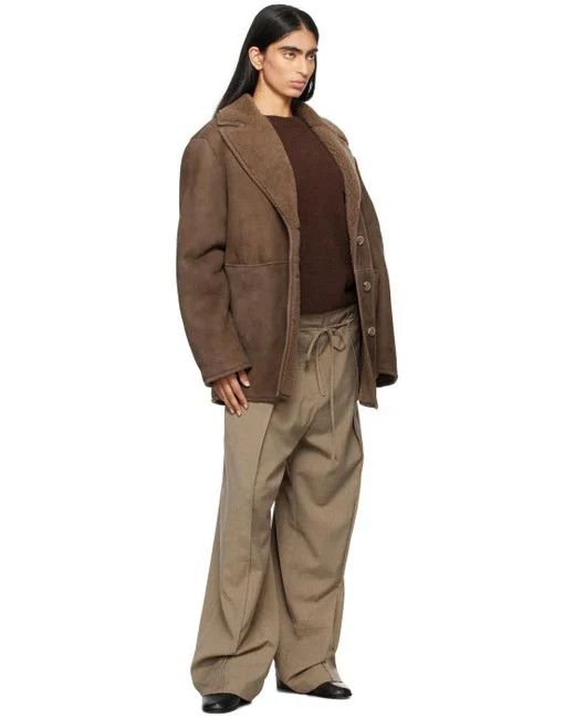 Loulou de Saison o1s22i1n1024 Wool Blend Pullover Sweater in Brown Size S / US 4 / IT 40 - 4 Thumbnail
