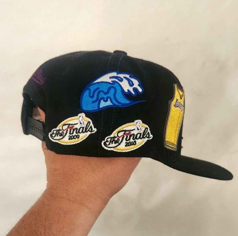 Mitchell & Ness Lakers Kobe Mitchell Ness AOP Hat Los Angeles My City Snap Size ONE SIZE - 4 Thumbnail