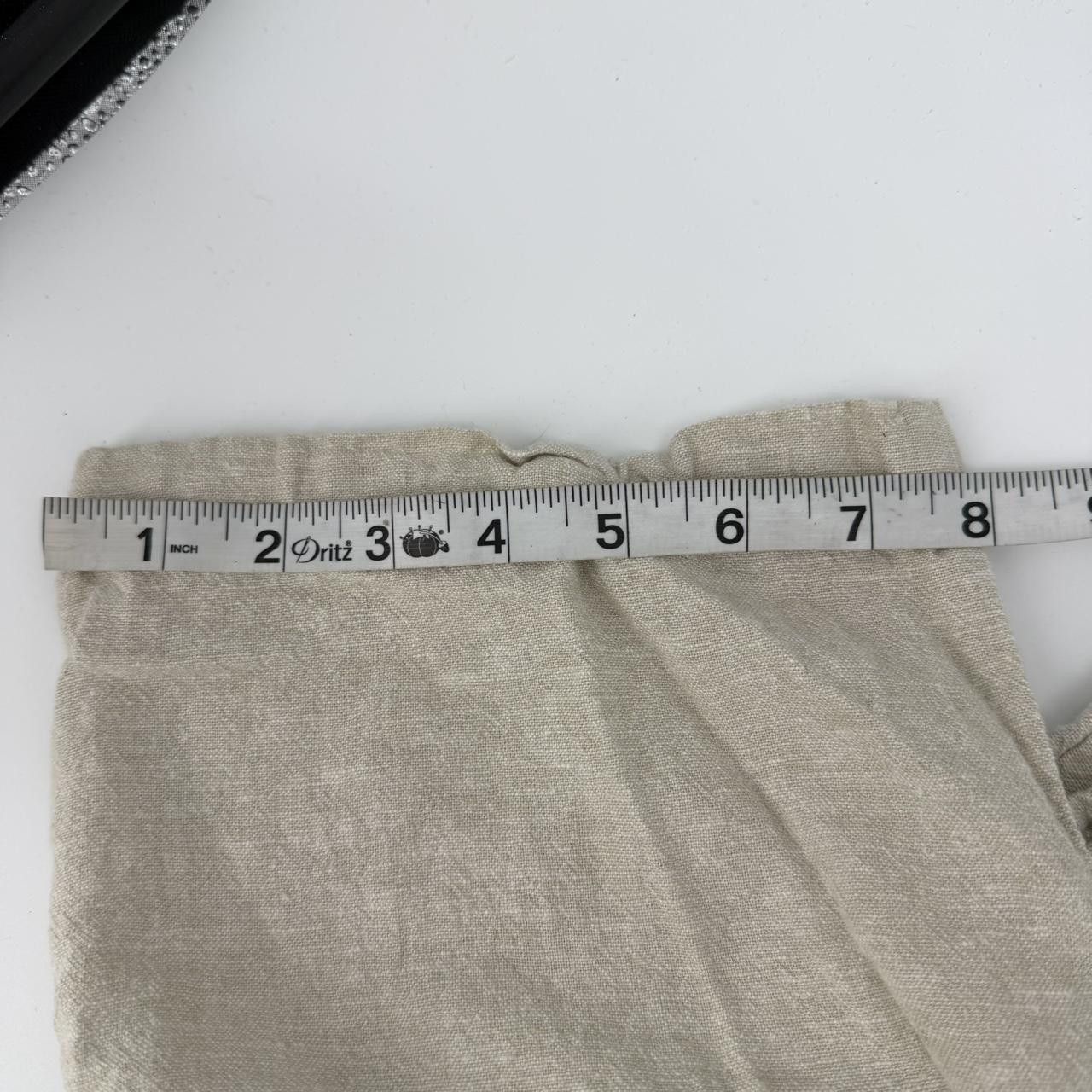 Saks Fifth Avenue Saks Fifth Avenue Tan White Linen Pants Cuffed Hem Size XL Size 38" / US 16 / IT 52 - 6 Thumbnail