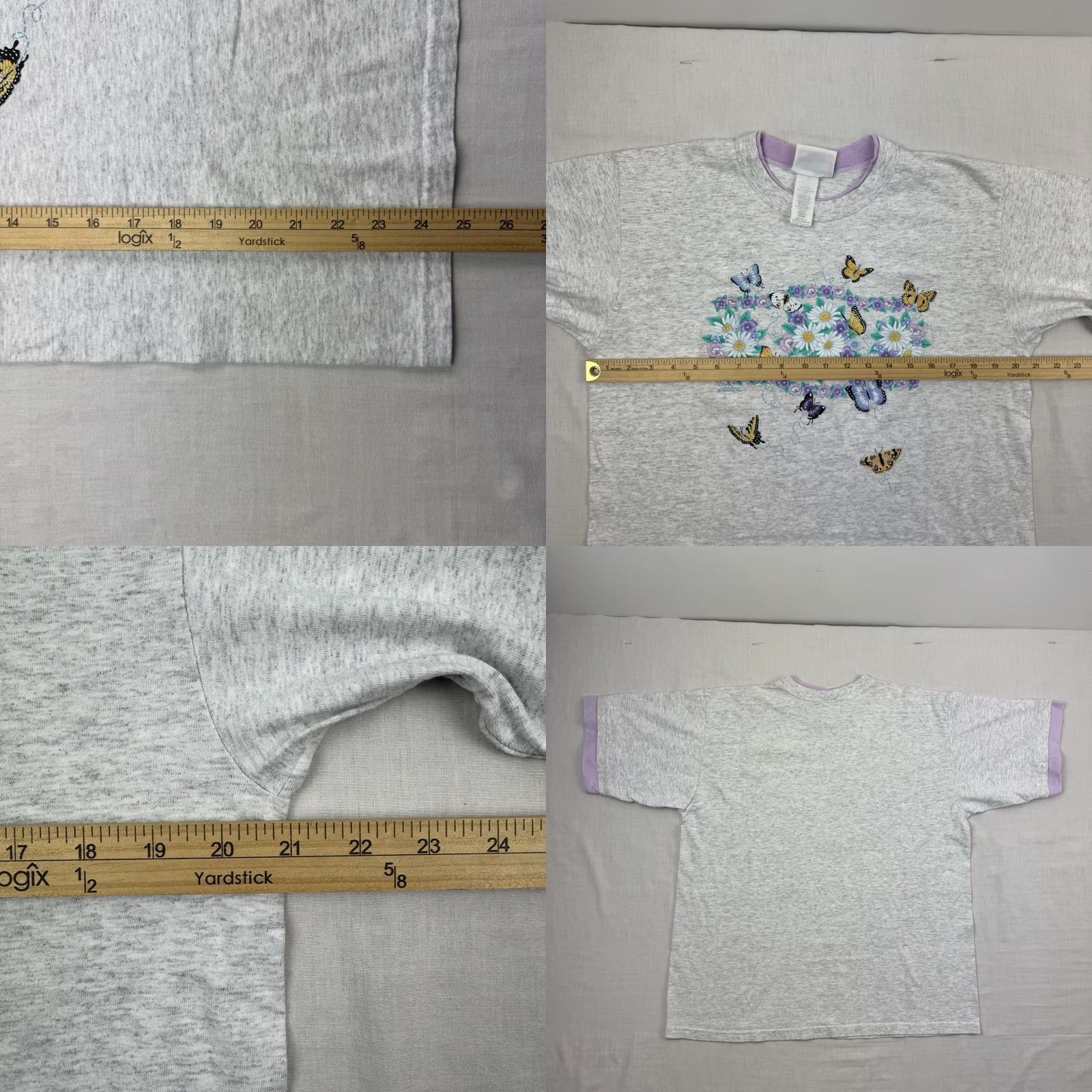 Vintage VINTAGE Morning Sun T-Shirt Womens Large Gray Cotton Butterfly Flower 90s Animals Nature Mens Women Girls Boys Size L / US 10 / IT 46 - 8 Thumbnail