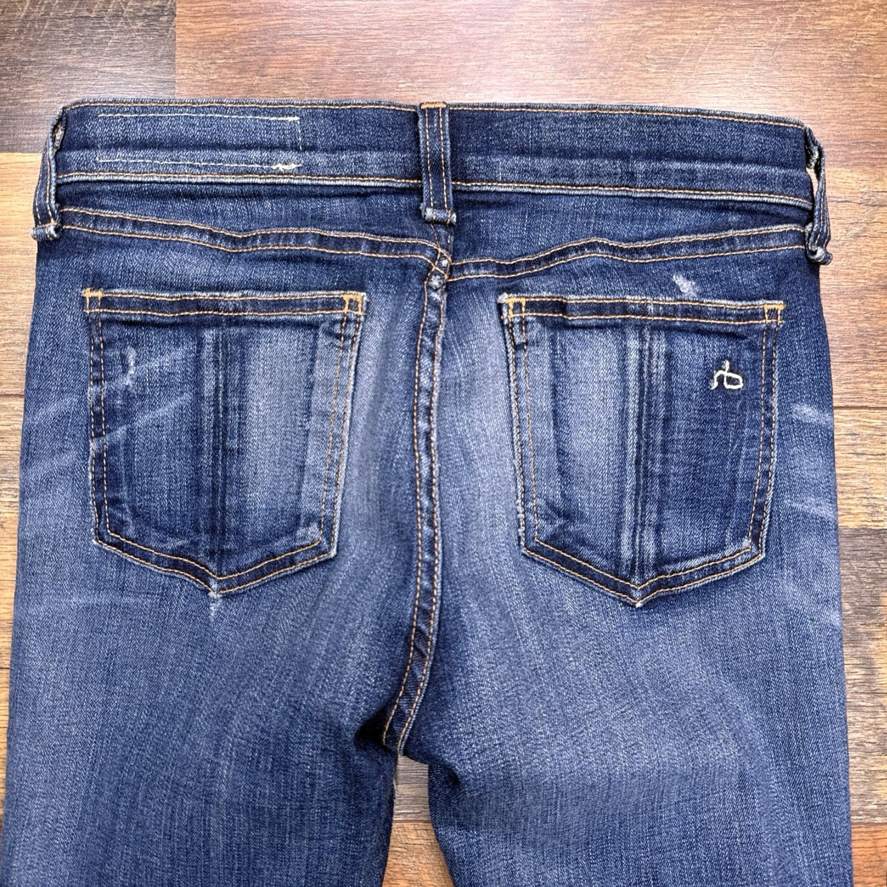 Rag & Bone Rag & Bone Capri Jeans Womens 25 Distressed Stretch Slim Blue Denim 5-Pocket City USA 26.5in Inseam Vintage No Size 42" / US 20 - 7 Thumbnail