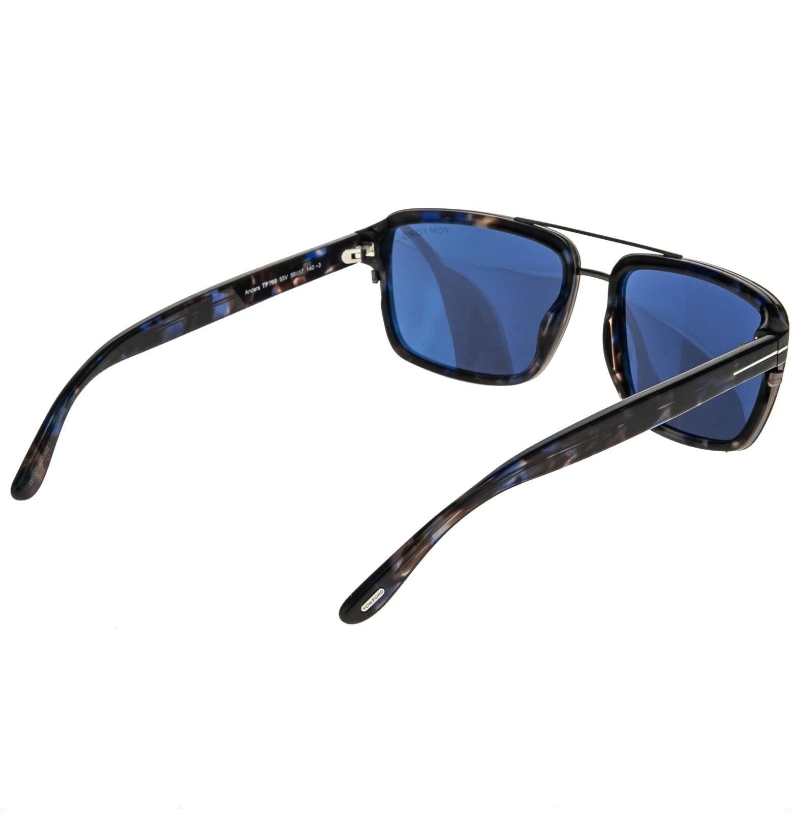 Tom Ford TOM FORD ANDERS TF780 780 Blue Unisex Sunglass FT0780 55V Size ONE SIZE - 6 Thumbnail
