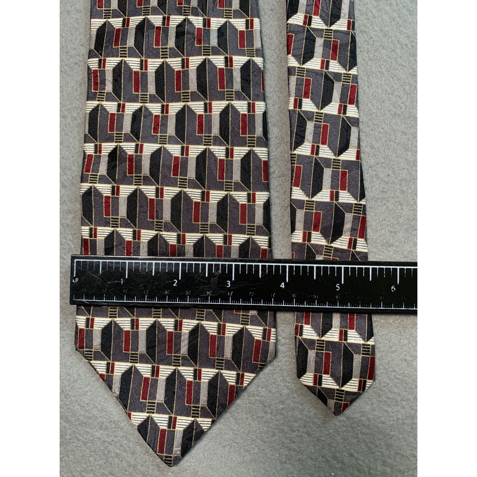 Other Gianfranco Ruffini Italy Silk Tie Geometric Pattern Mens Ne Size ONE SIZE - 2 Thumbnail