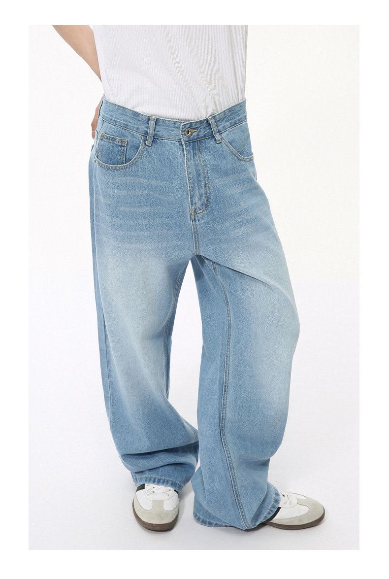 Japanese Brand × Jean Japanese retro simple straight loose washed jeans Size US 32 / EU 48 - 4 Thumbnail