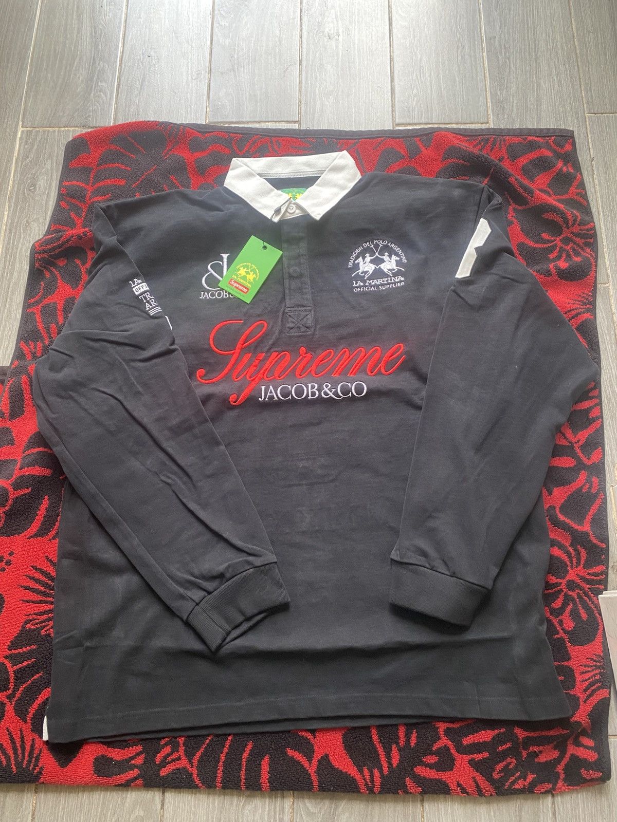 Supreme Supreme S/S Rugby Black | Grailed