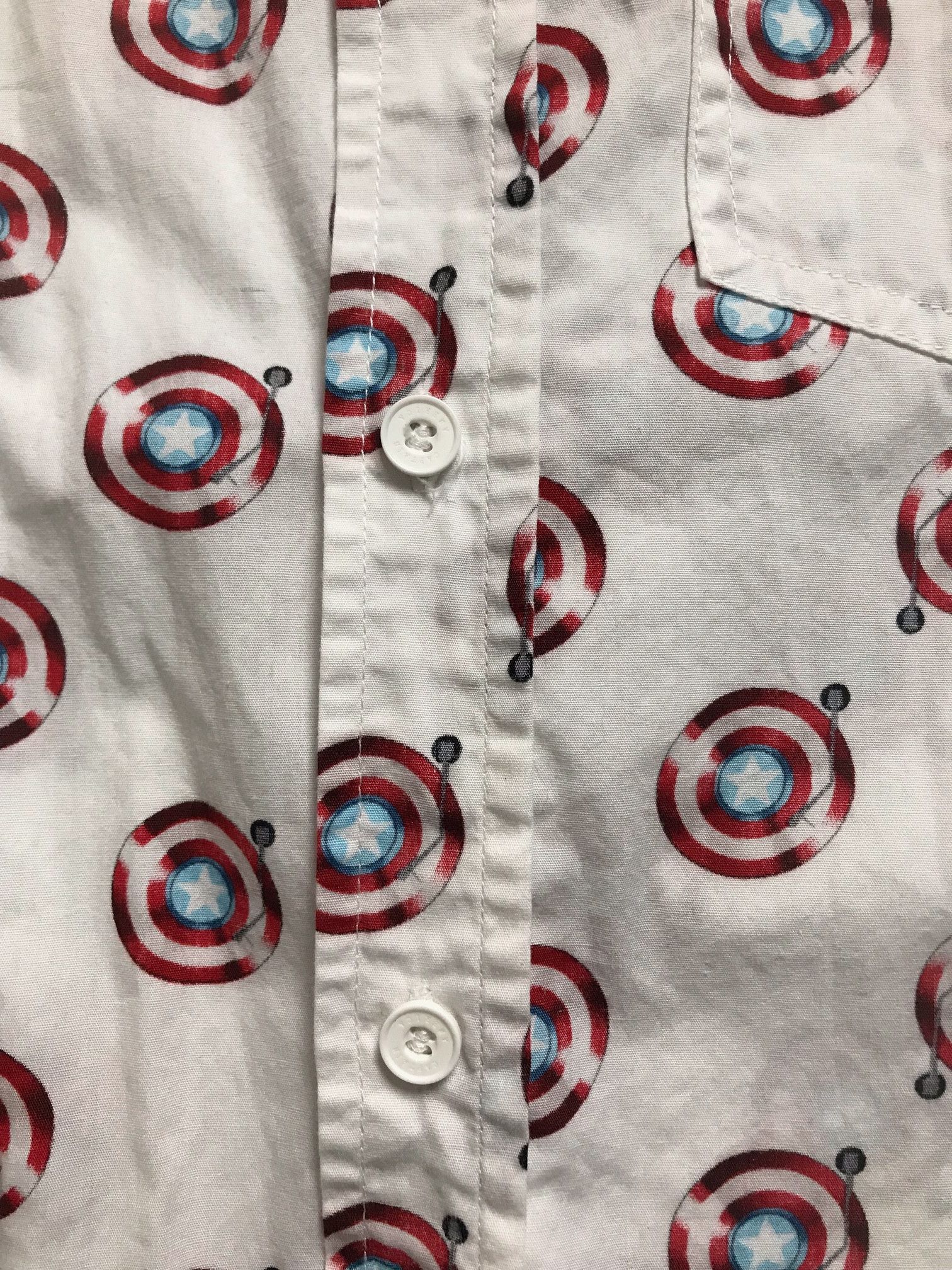 Marvel Comics Marvel Captain America Shield Button-Down Short Sleeve Size US L / EU 52-54 / 3 - 7 Thumbnail