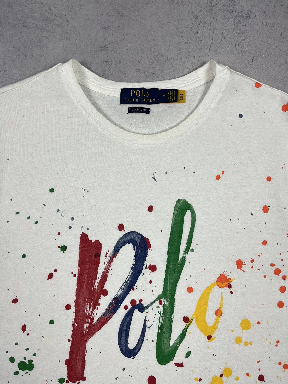 Polo Ralph Lauren Designer Polo Ralph Lauren rare paint spatter T Shirt Size US M / EU 48-50 / 2 - 3 Thumbnail