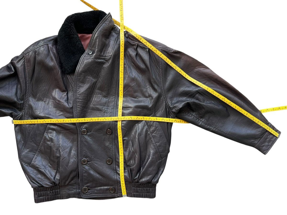 Vintage Vintage Black Shearling Fur Leather Coat Jacket Size US XL / EU 56 / 4 - 17 Thumbnail