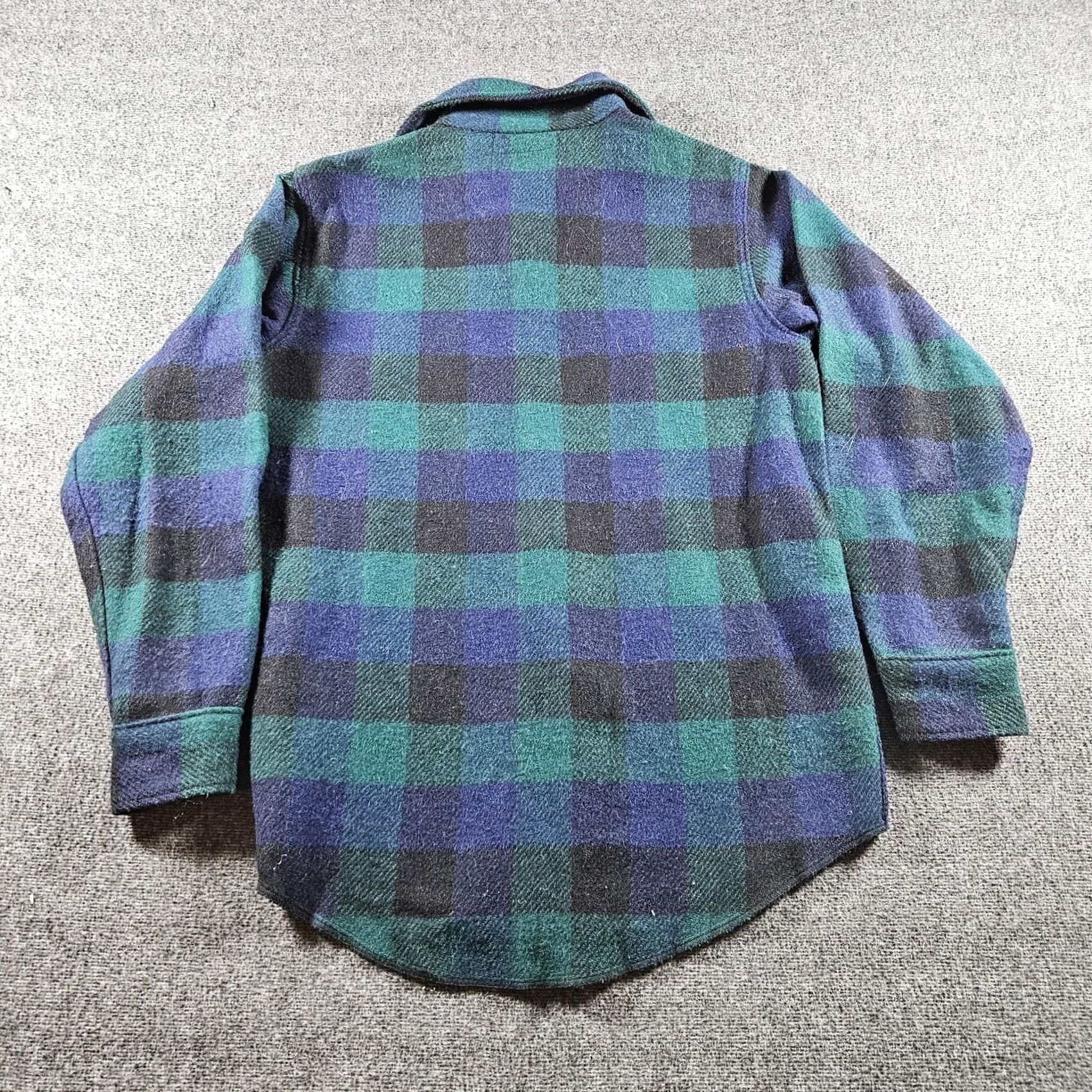 Vintage VINTAGE Melton Shirt Jacket Mens Small Green Blue Plaid Wool Workwear 60s Size US S / EU 44-46 / 1 - 7 Thumbnail