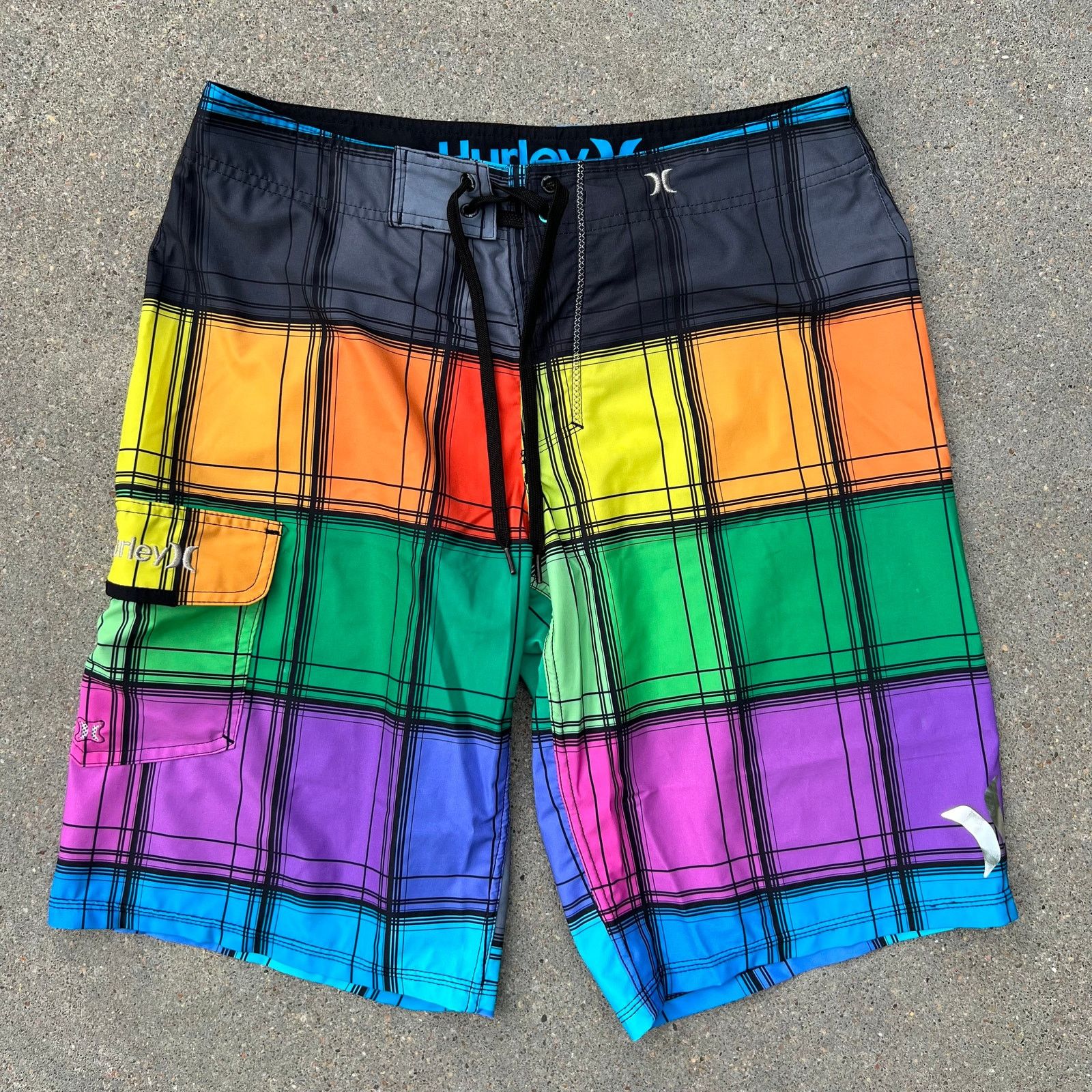 Hurley Hurley Phantom Primary Color Block board shorts swim trunks Size US 32 / EU 48 - 1 Thumbnail