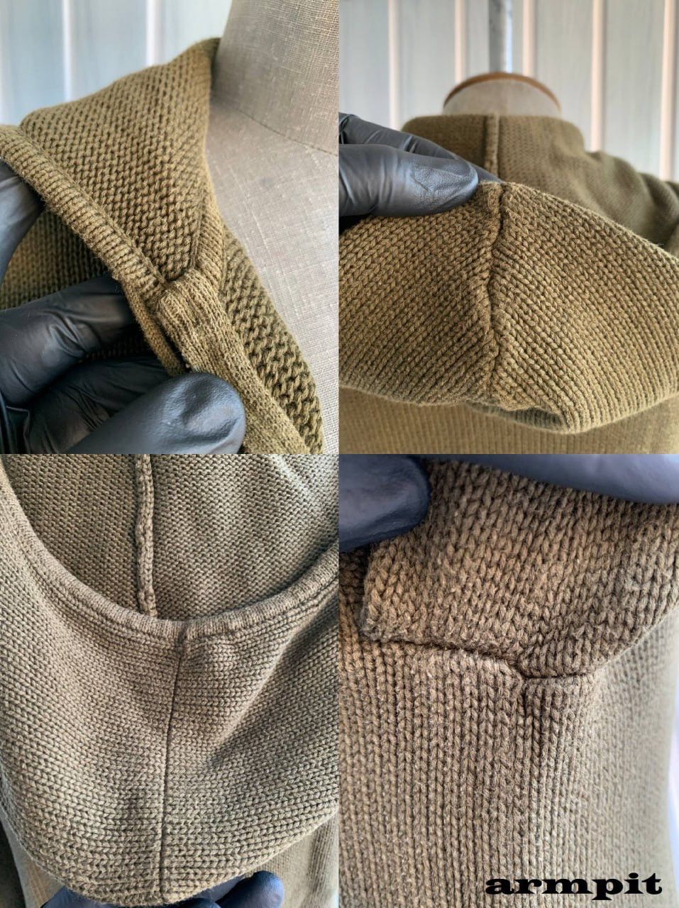 Polo Ralph Lauren × Vintage Vintage Polo Ralph Lauren Women's Green Knit Full Zip Hoodie Size S / US 4 / IT 40 - 17 Thumbnail