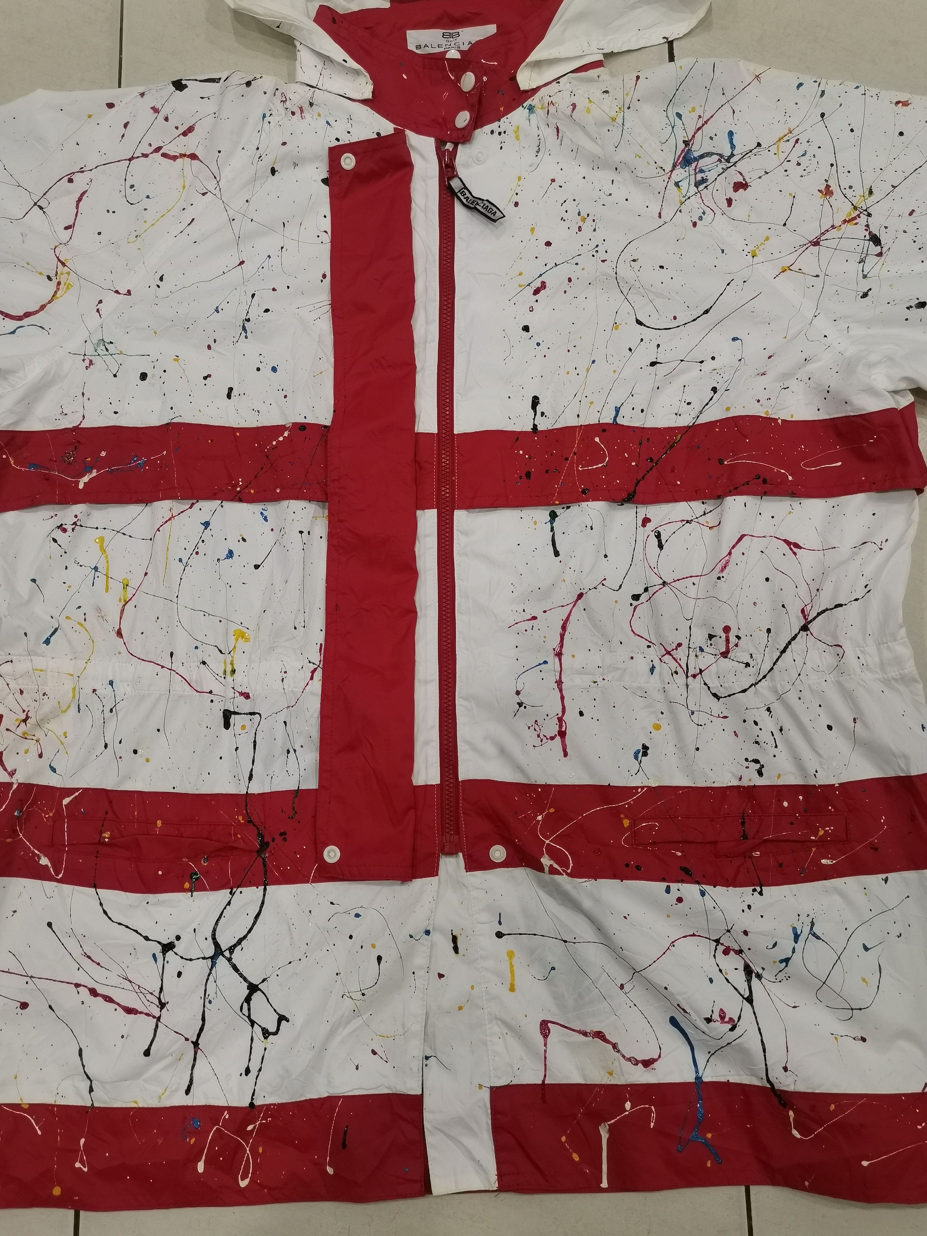 Balenciaga VTG Balenciaga BB SPELL OUT CUSTOM MADE PAINT SPLATTER Size US L / EU 52-54 / 3 - 13 Thumbnail