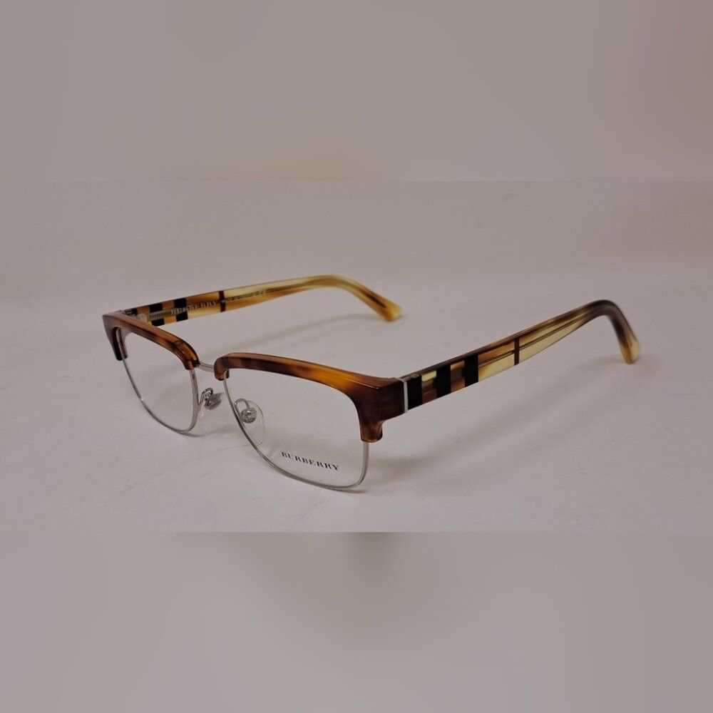 Burberry Burberry Eye Glasses Frames Unisex Half Rim Havana Nova Che Size ONE SIZE - 8 Thumbnail