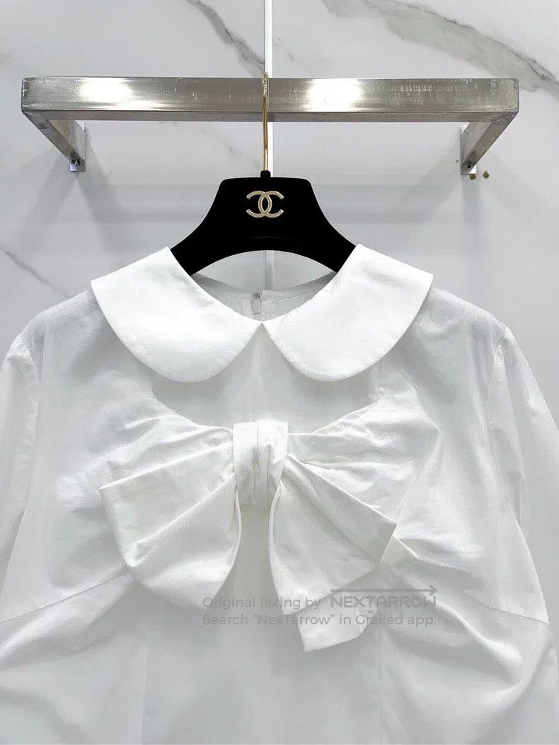 Comme des Garcons Comme Des Garcons White Peter Pan Collar Shirt Size M / US 6-8 / IT 42-44 - 3 Thumbnail