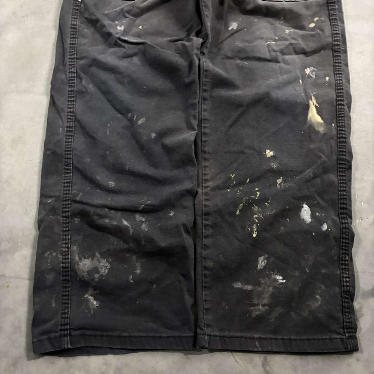 Vintage Crazy Vintage Y2K/2000s Grunge Black Streetwear Paint Splatter Cargo Pants! 32x32 Size US 32 / EU 48 - 6 Thumbnail