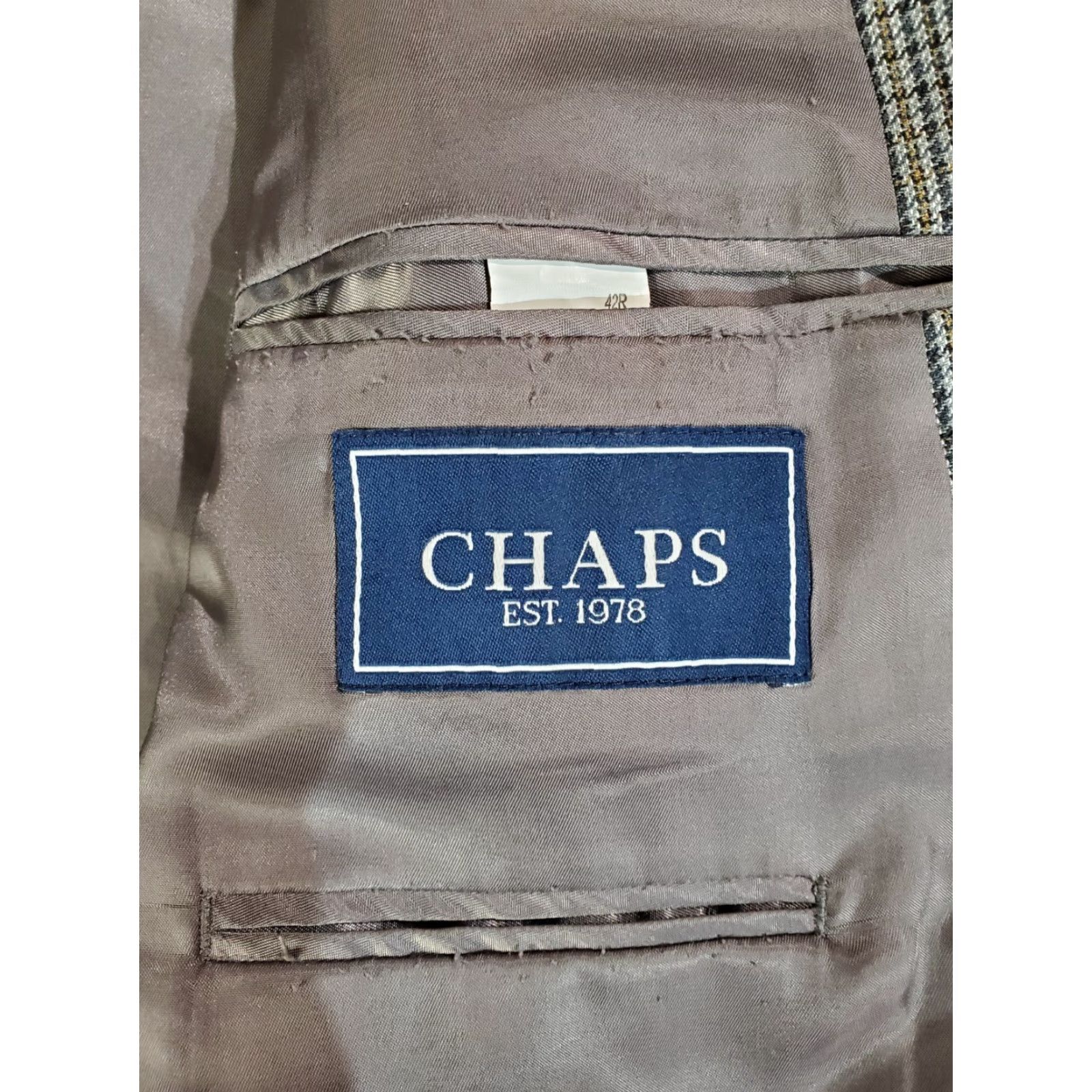 Chaps VINTAGE Chaps by Ralph Lauren Mens 42R Silk & Wool Blazer Sport Coat Jacket - Gray Size 42R - 4 Thumbnail