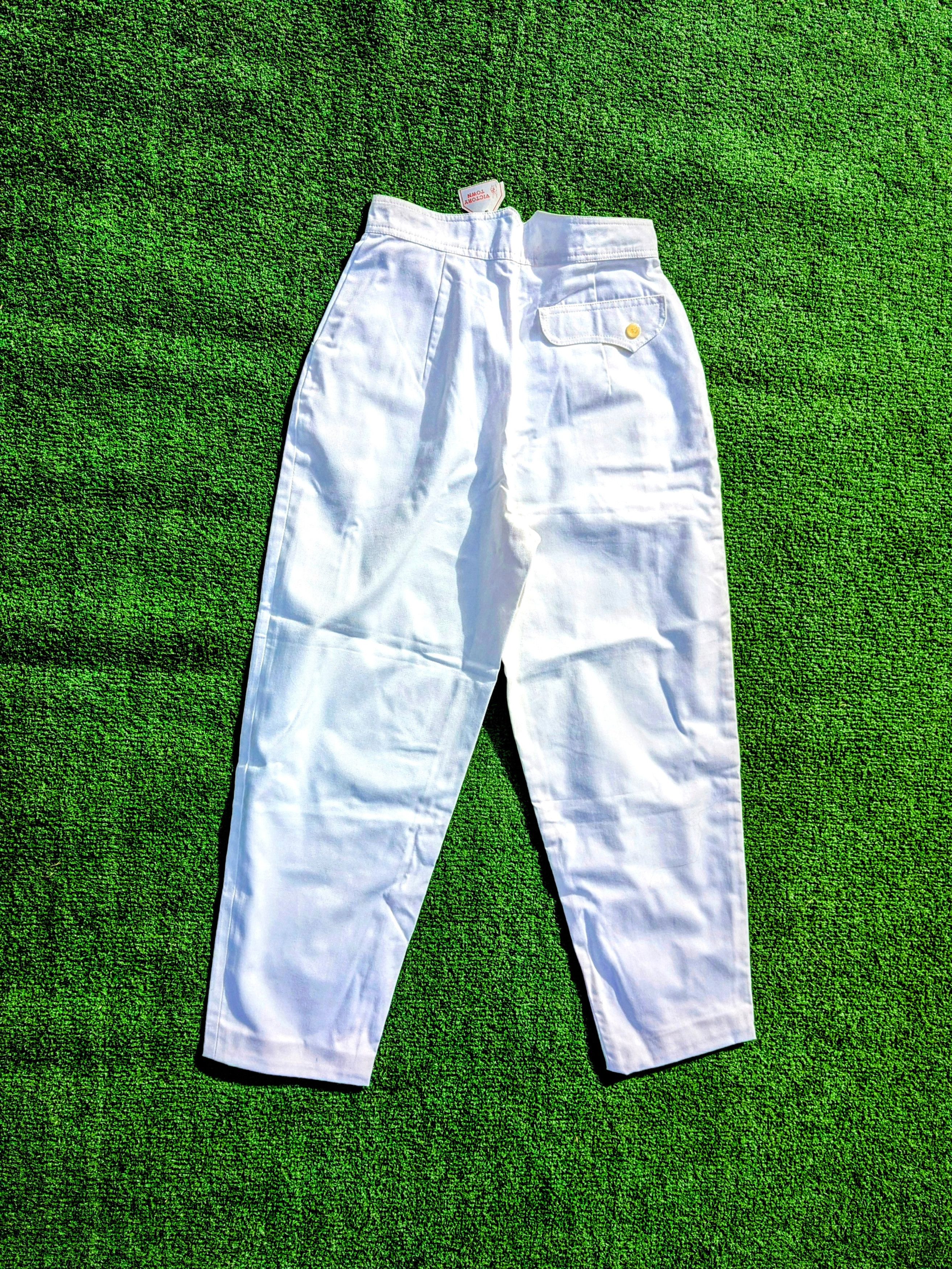 Vintage VTG 1980s Classic High-Rise Straight Pleated Petite Pants Size 25" / US 0 / IT 36 - 2 Thumbnail