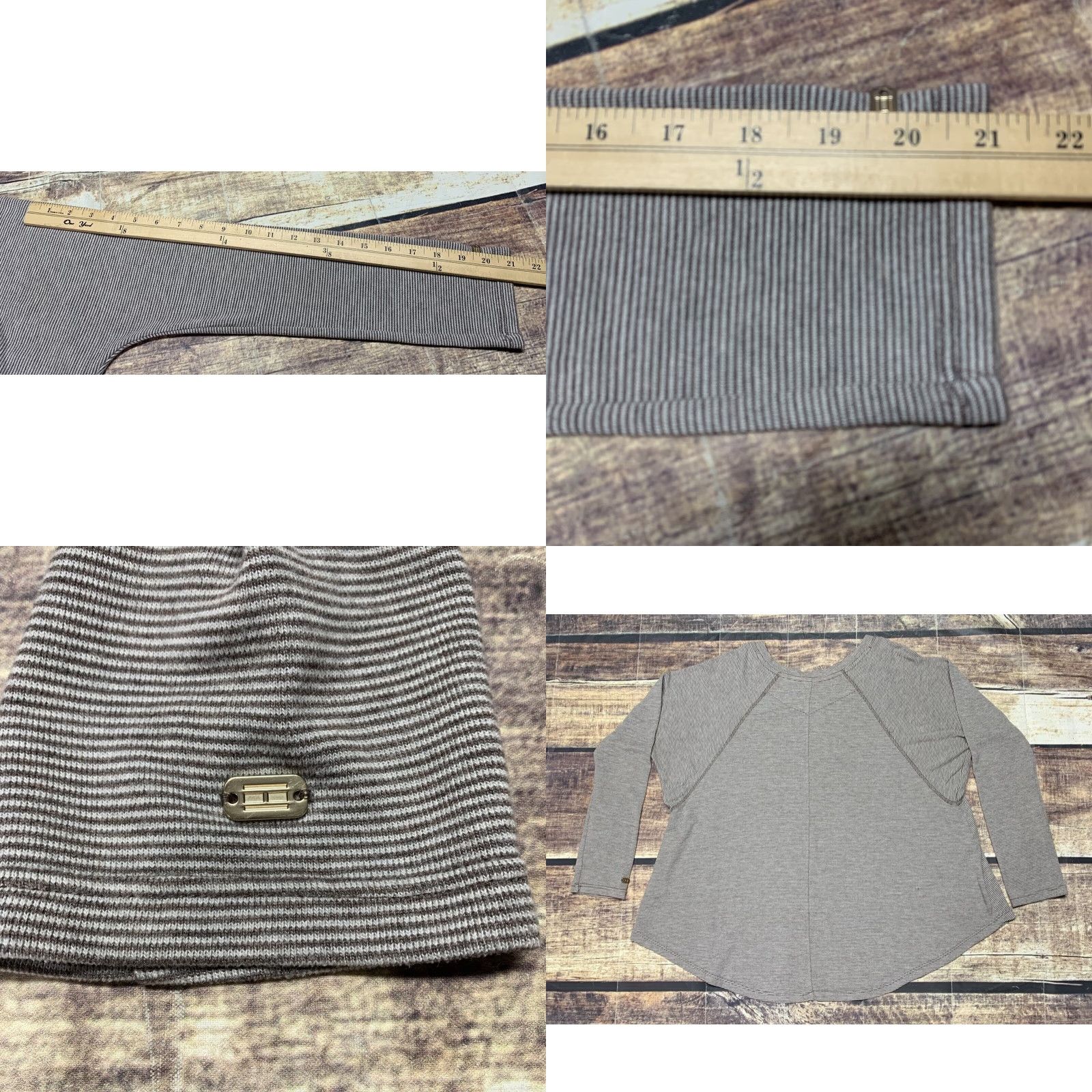Tommy Hilfiger Tommy Hilfiger Pullover Woman’s Soft Top Casual Brown White Stripe Size M Size M / US 6-8 / IT 42-44 - 10 Thumbnail