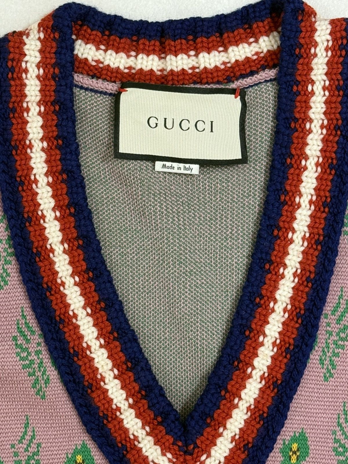 Gucci GUCCI SKULL AND FLOWER JACQUARD WOOL WAISTCOAT Size US L / EU 52-54 / 3 - 6 Thumbnail