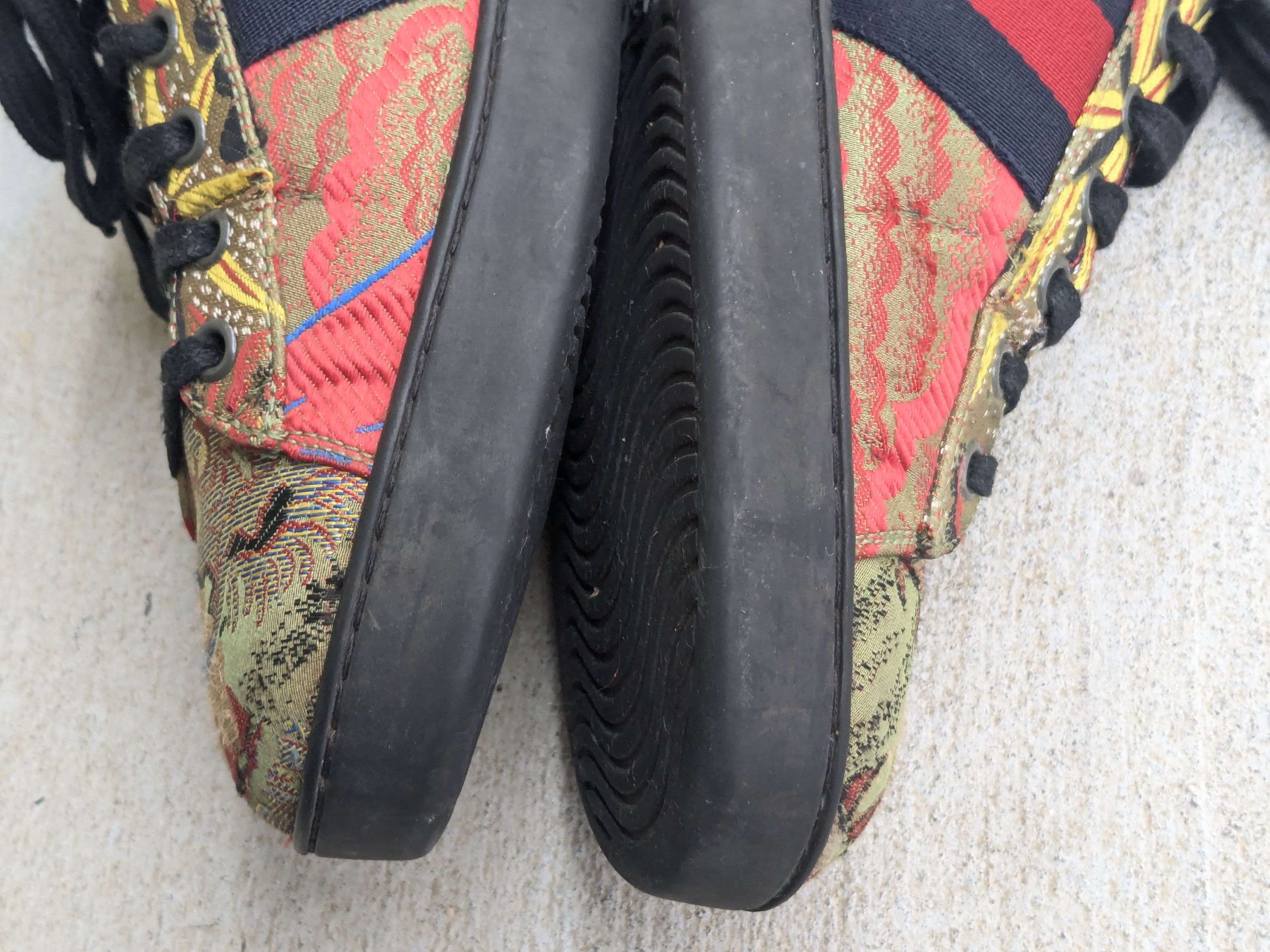 Gucci Gucci Ace Sneakers Silk Jacquard 11 Tiger Size US 11 / EU 44 - 10 Thumbnail