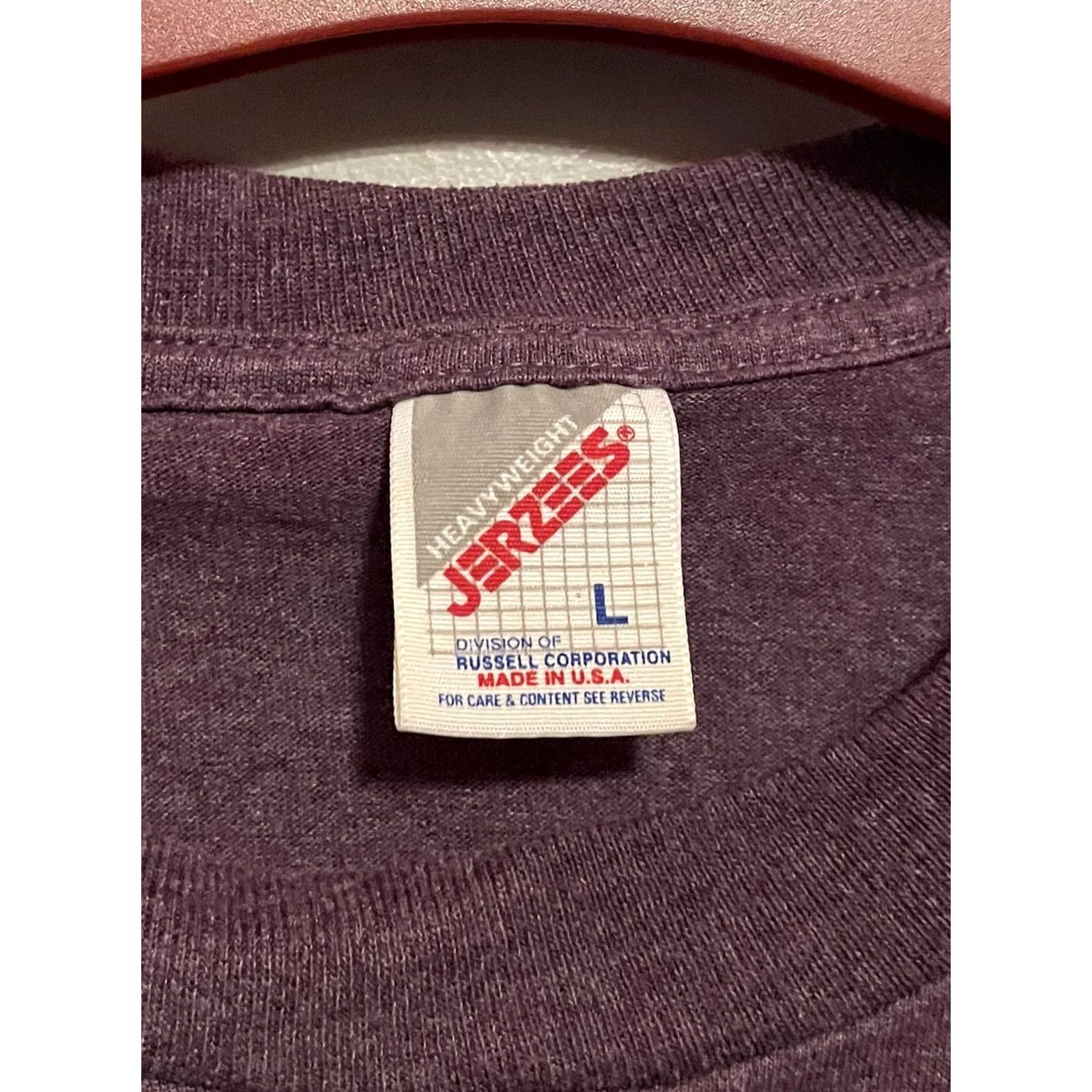 Jerzees VINTAGE 1995 Kentucky Derby T-Shirt USA Made Adult Large JERZEES Red Cotton Short Sleeve Crew Neck 90s Horse Men Mens Size US L / EU 52-54 / 3 - 5 Thumbnail