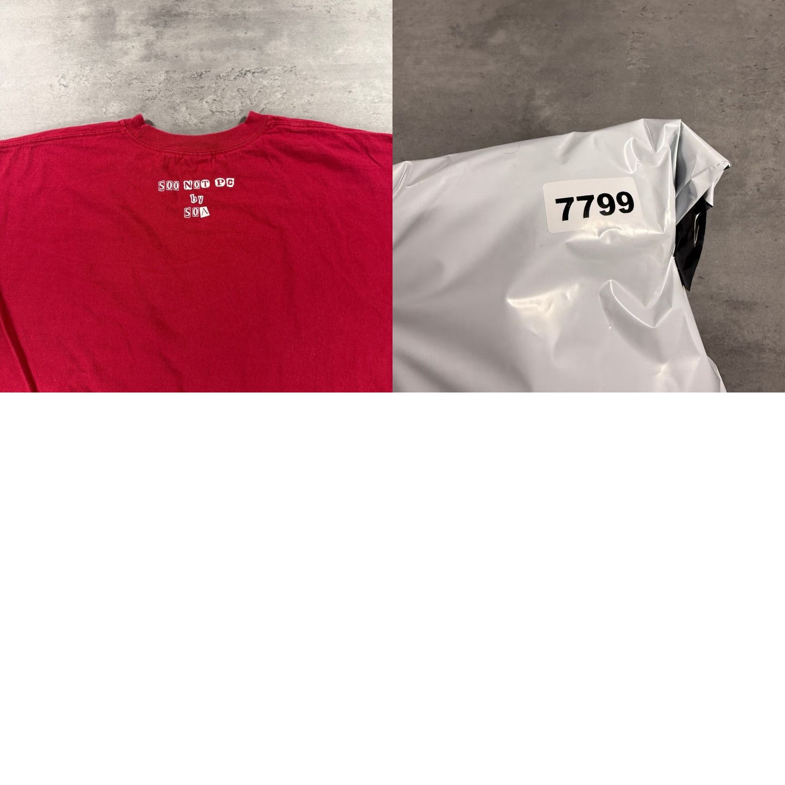 Hanes VINTAGE 90s Comedy Script T Shirt Red Hanes Nano-T Mens M Graphic Print Shirt Size US M / EU 48-50 / 2 - 8 Thumbnail