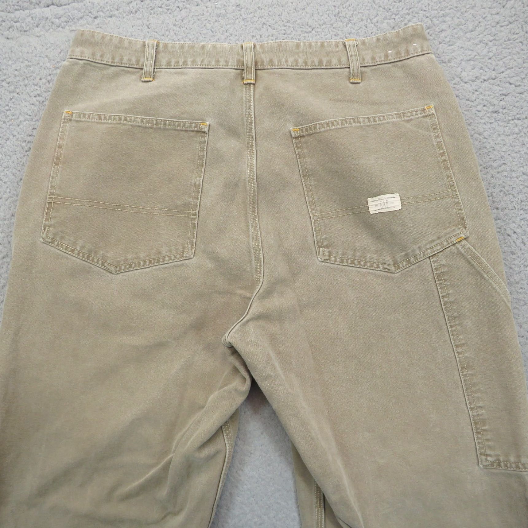 Gap VINTAGE Gap Pants Mens 36 Baggy Y2K Mechanic Wide Pipe Leg Skater Canvas Heavy 36x32 Beige Cotton Cargo Pocket 90s Grunge Hip Hop USA Skater Mens Size US 36 / EU 52 - 3 Thumbnail