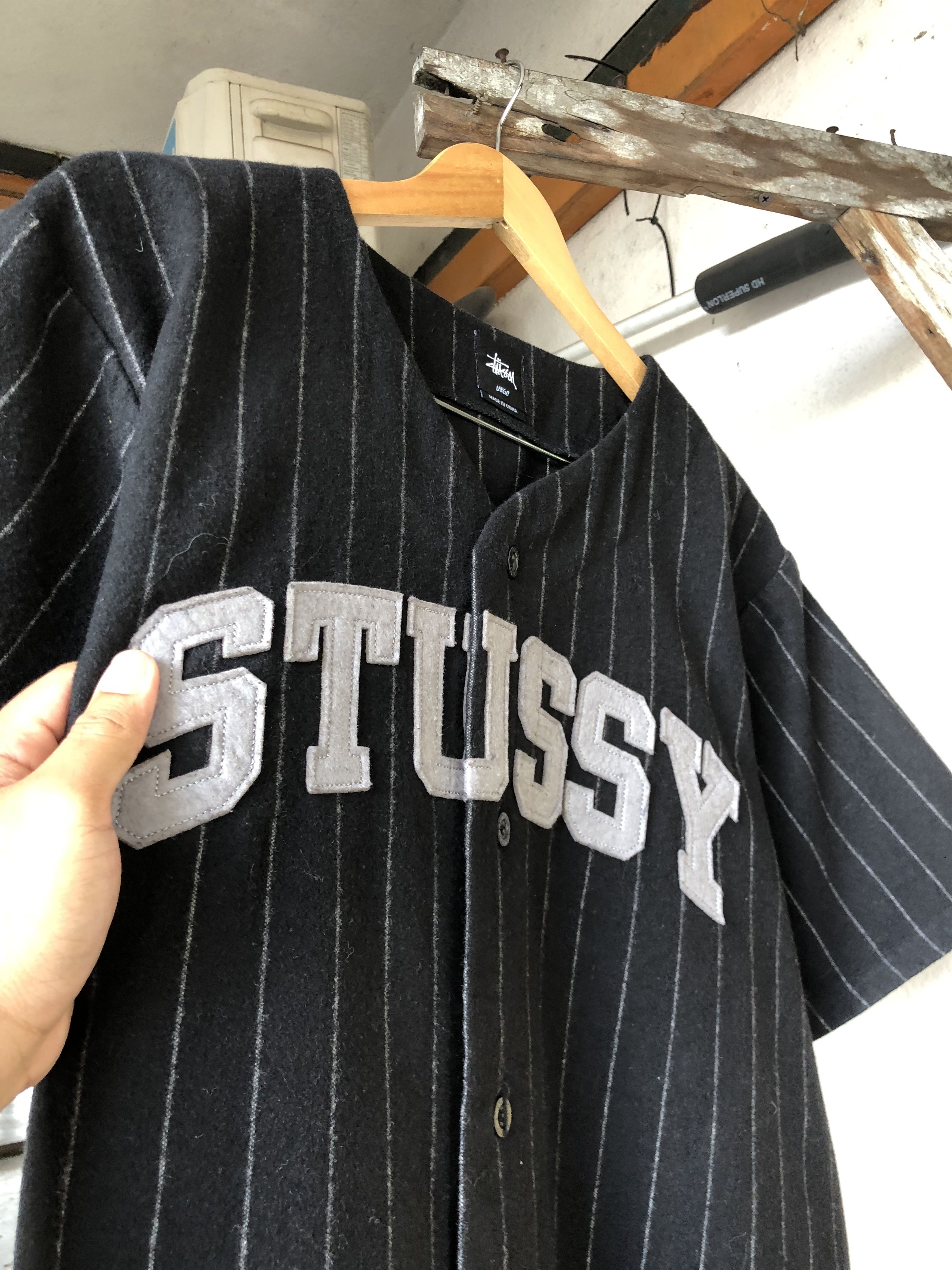 Stussy Rare🥷 Stussy Baseball Wool Shirt Size US L / EU 52-54 / 3 - 3 Thumbnail