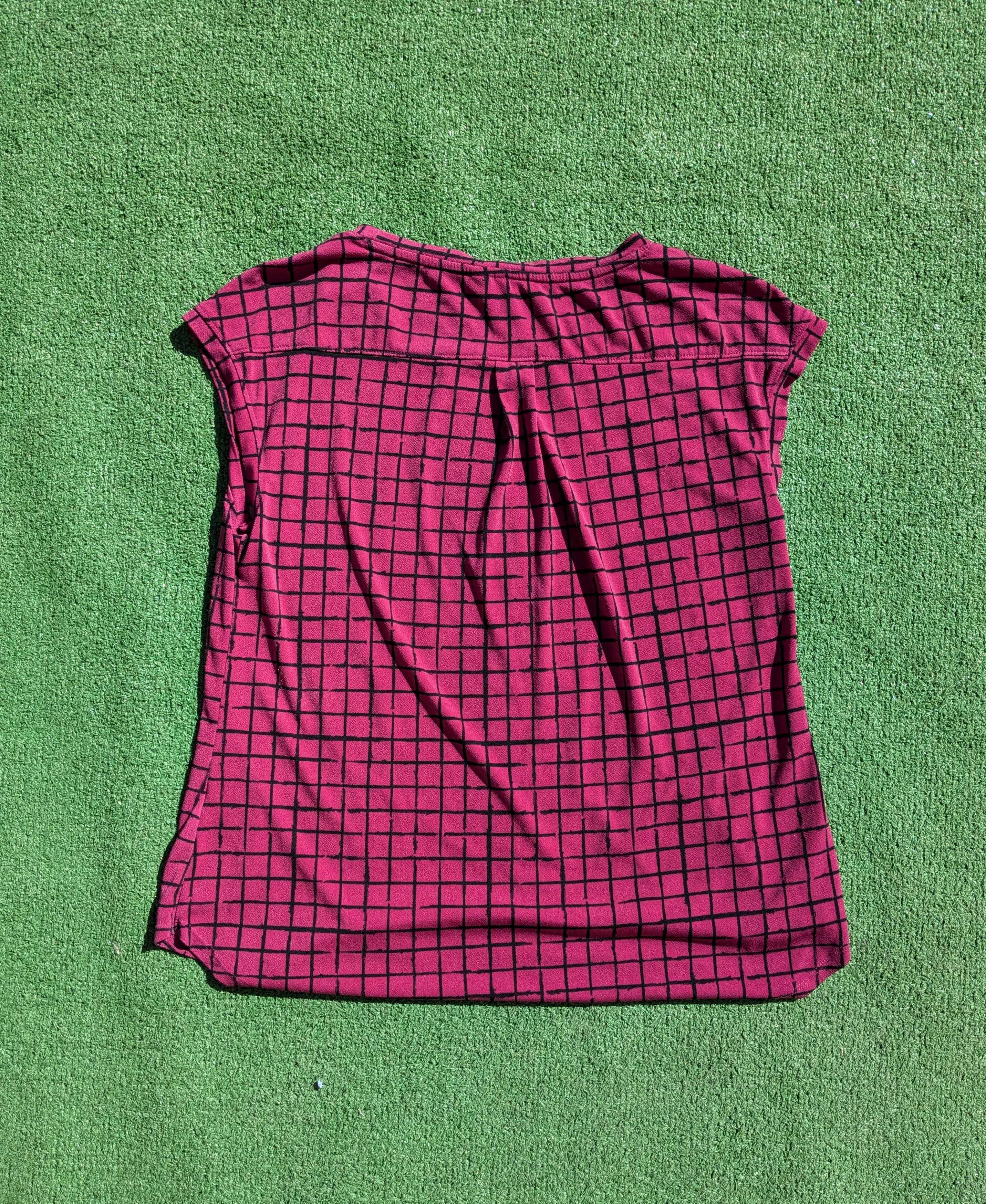 Designer Elle Crosshatch Check Design Pullover Sleeveless Top EUC Size S / US 4 / IT 40 - 7 Thumbnail