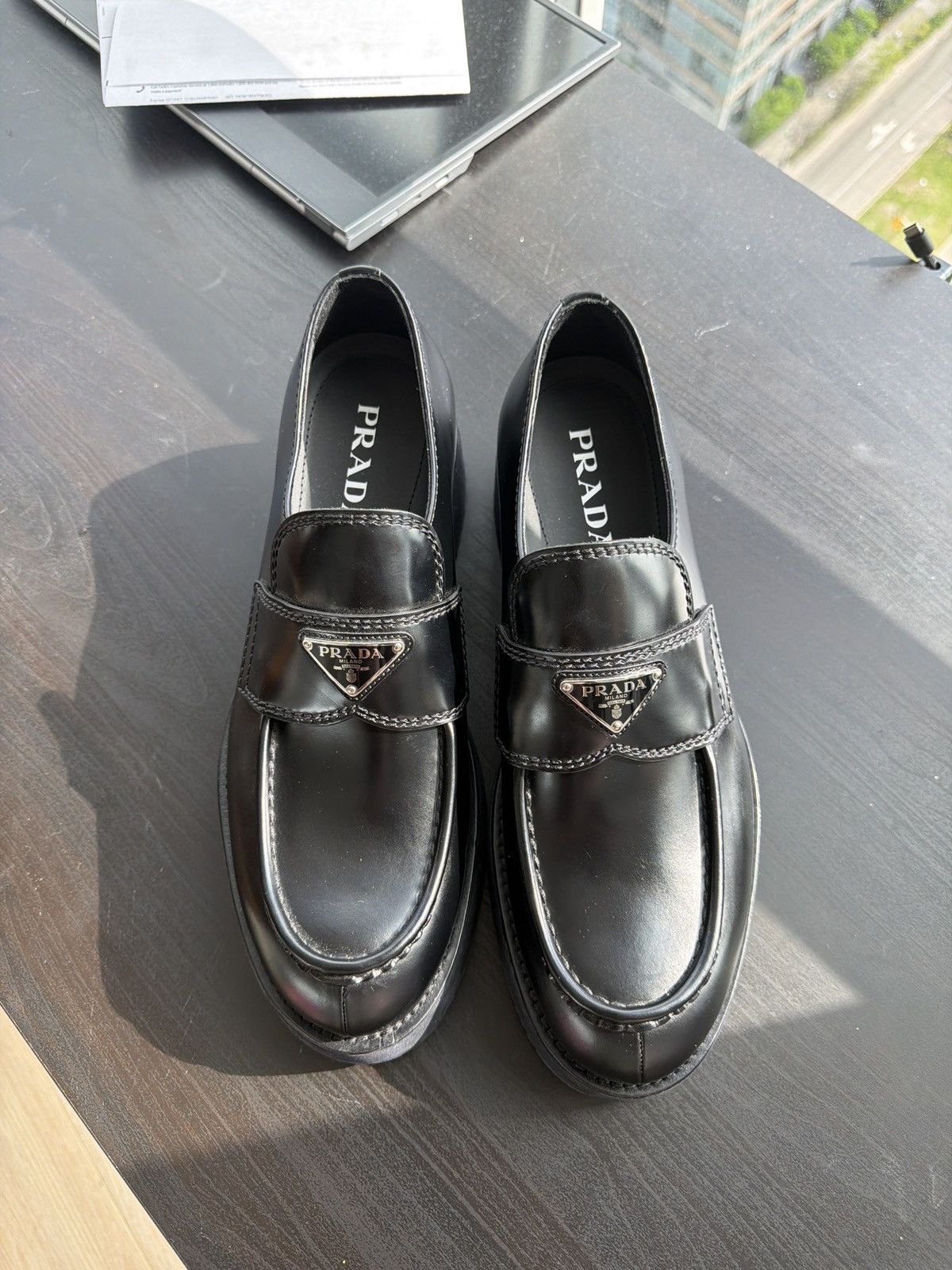 Prada Prada Brushed Leather loafers Size US 9 / EU 42 - 1 Thumbnail
