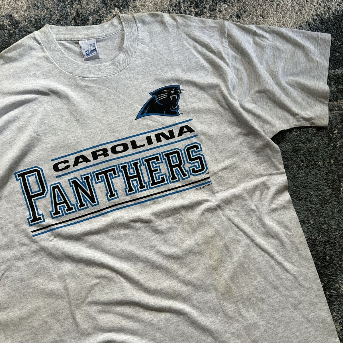 Vintage 1995 SALEM SPORTSWEAR CAROLiNA PANTHERS SiNGLE STiTCH ASH Size US XL / EU 56 / 4 - 6 Thumbnail