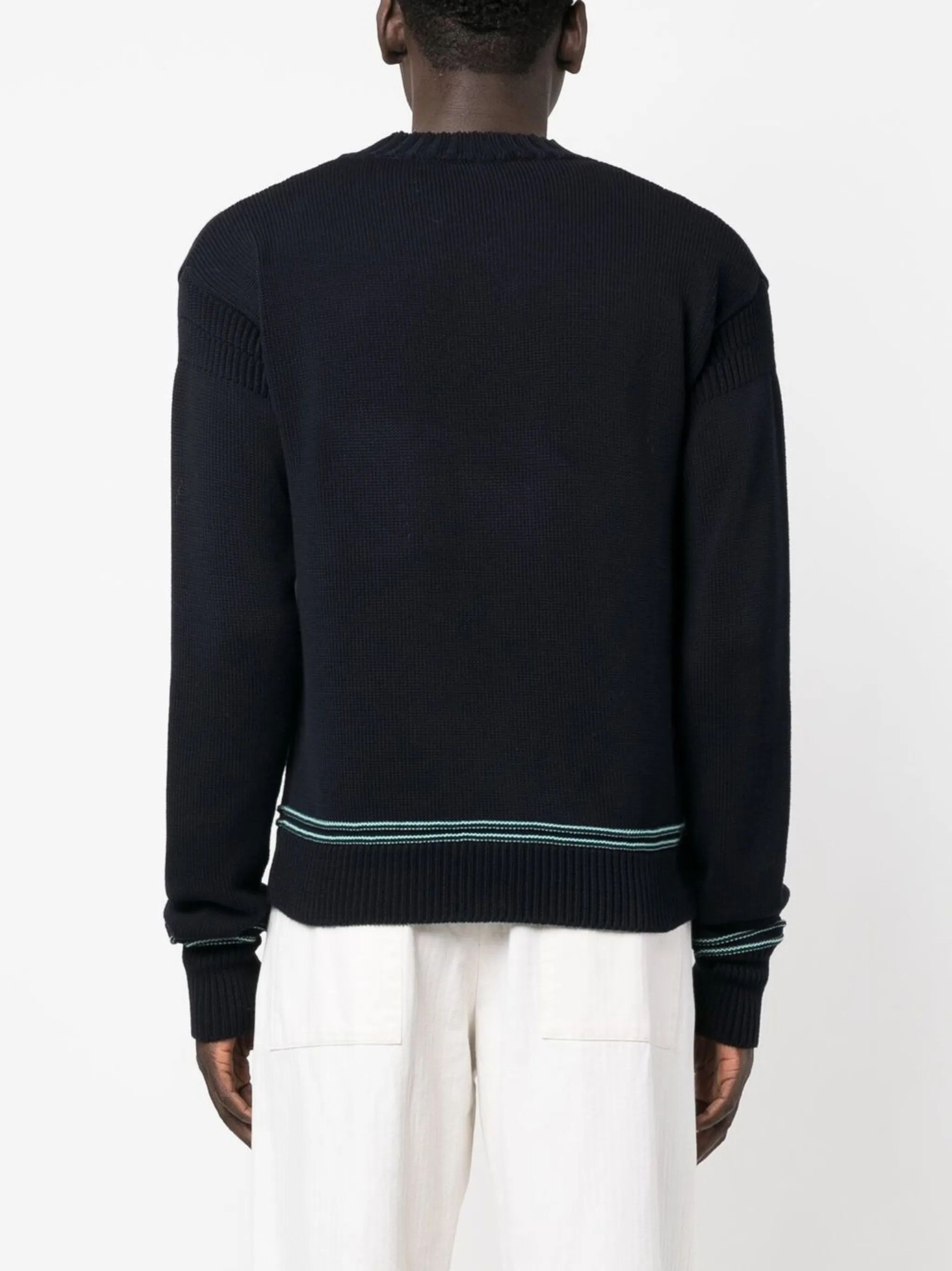 Marni o1y0225 Logo Crewneck Sweater in Navy Size US L / EU 52-54 / 3 - 4 Thumbnail