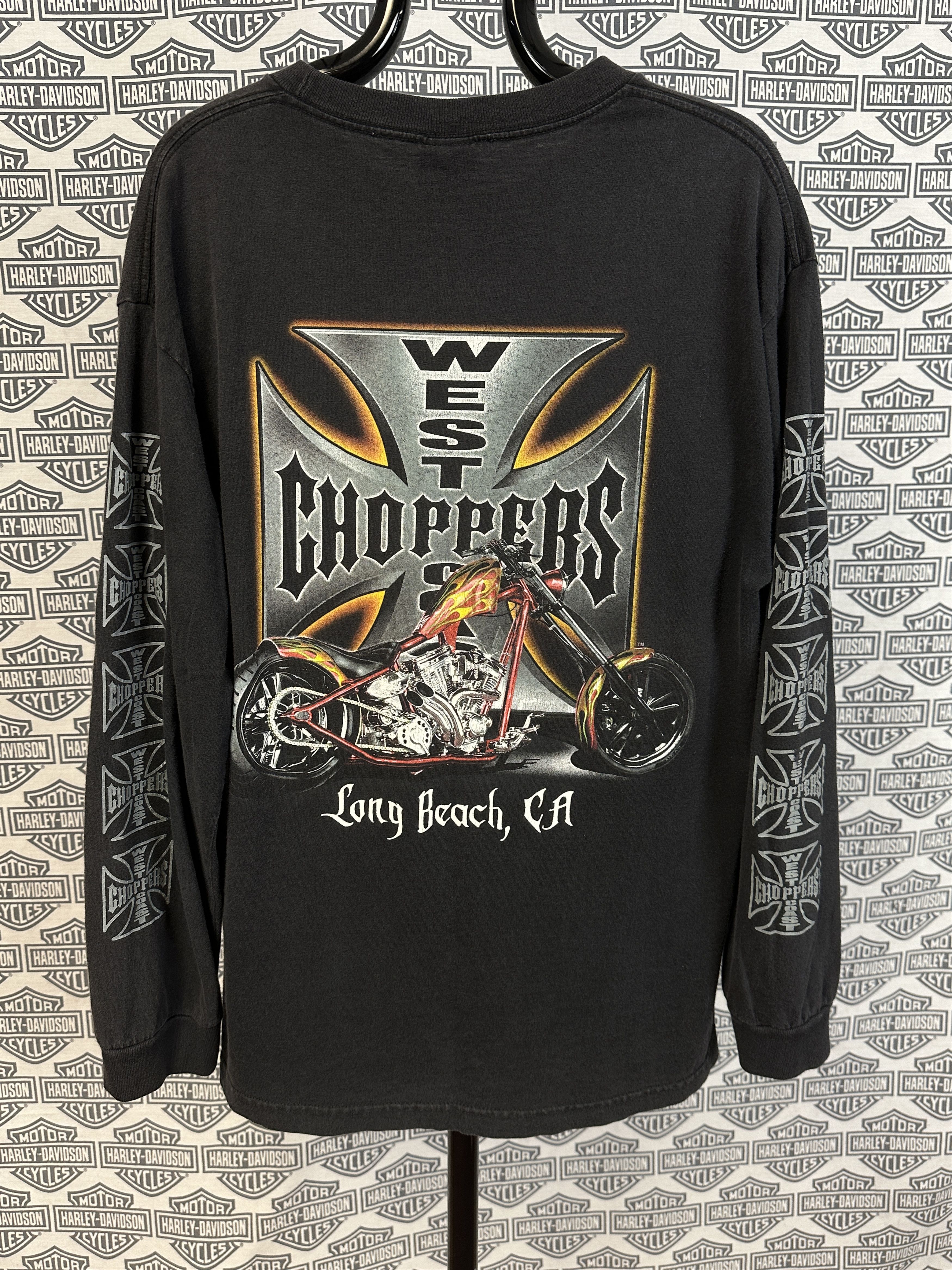 WEST COAST CHOPPERS Tシャツ ダークグレー ロングビーチ WEST COAST CHOPPERS Tシャツ ダークグレー ロングビーチ