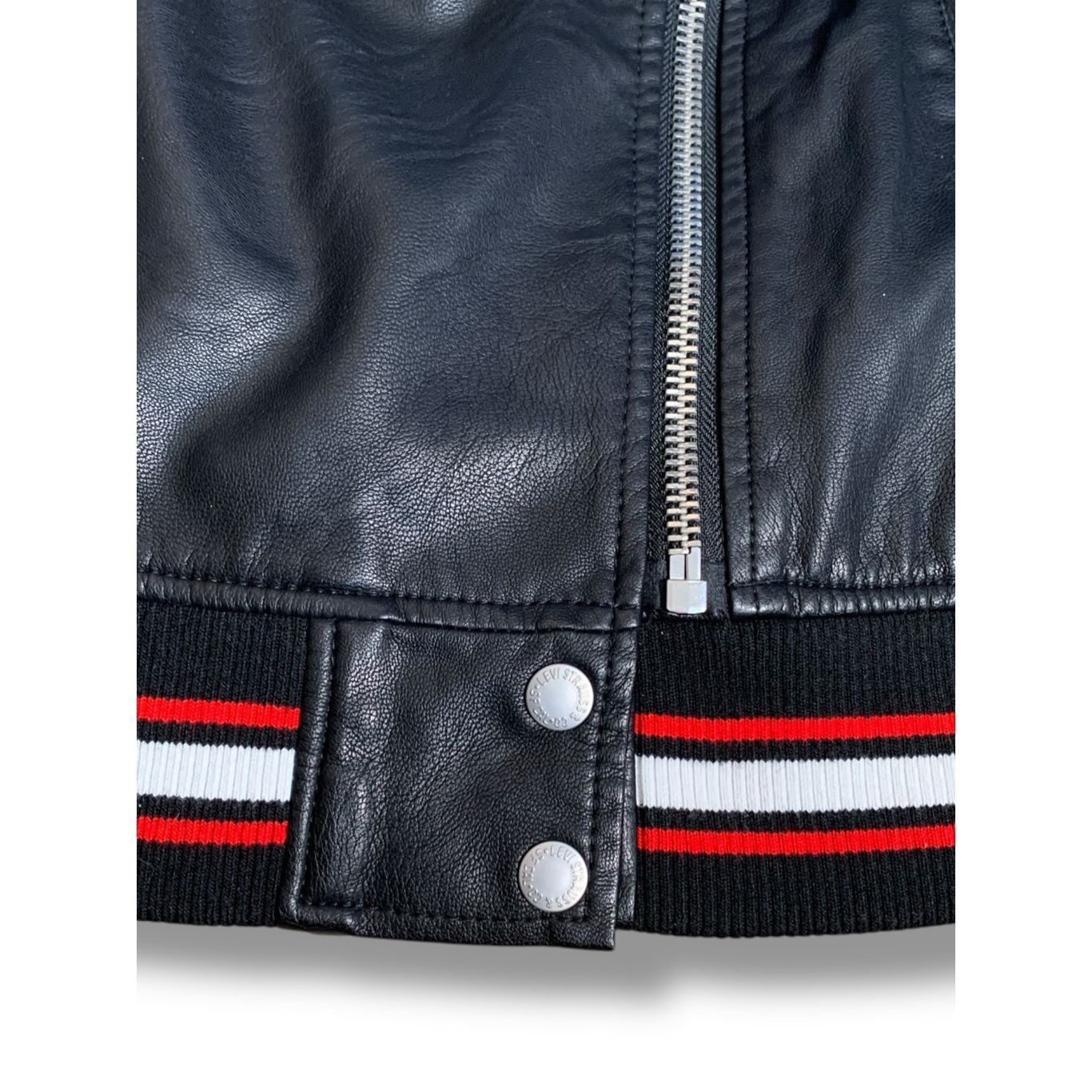 Levi's Levi’s NWT Faux Leather Moto Jacket Black Ribbed Hem Asymmet Size XL / US 12-14 / IT 48-50 - 4 Thumbnail