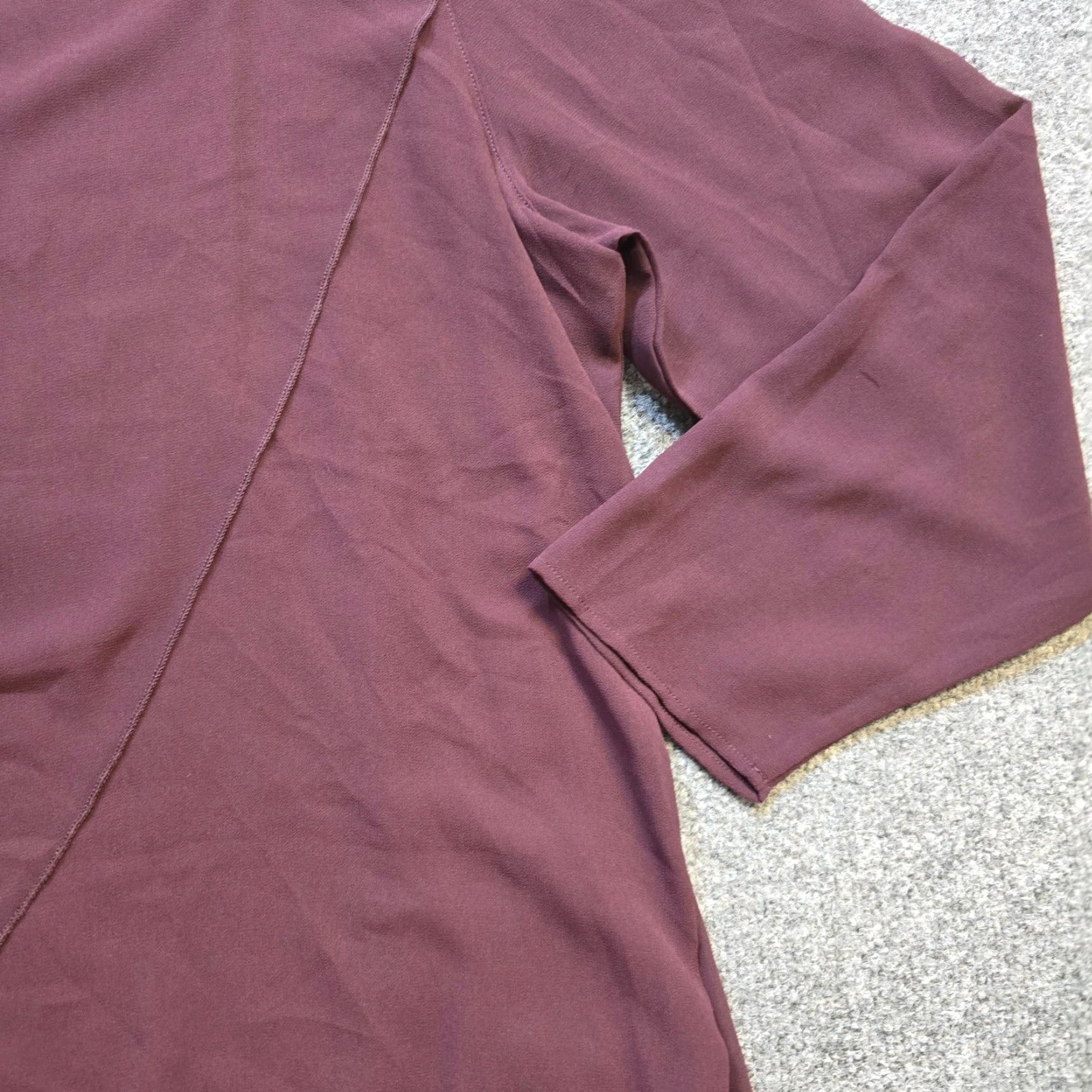 Soft Surroundings Soft Surroundings Top Womens 1X Purple Sheer Layer Round Neck Long Sleeve Casual Blouse Size XL / US 12-14 / IT 48-50 - 4 Thumbnail
