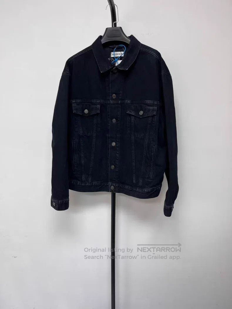 Balenciaga Balenciaga Denim Jacket with Brand Letter Embroidery on th Size XS / US 0-2 / IT 36-38 - 2 Thumbnail