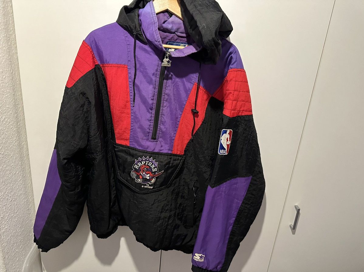 Image of Starter Jacket Toronto Raptors Size XL Nba Vintage Starter in Purple, Men's