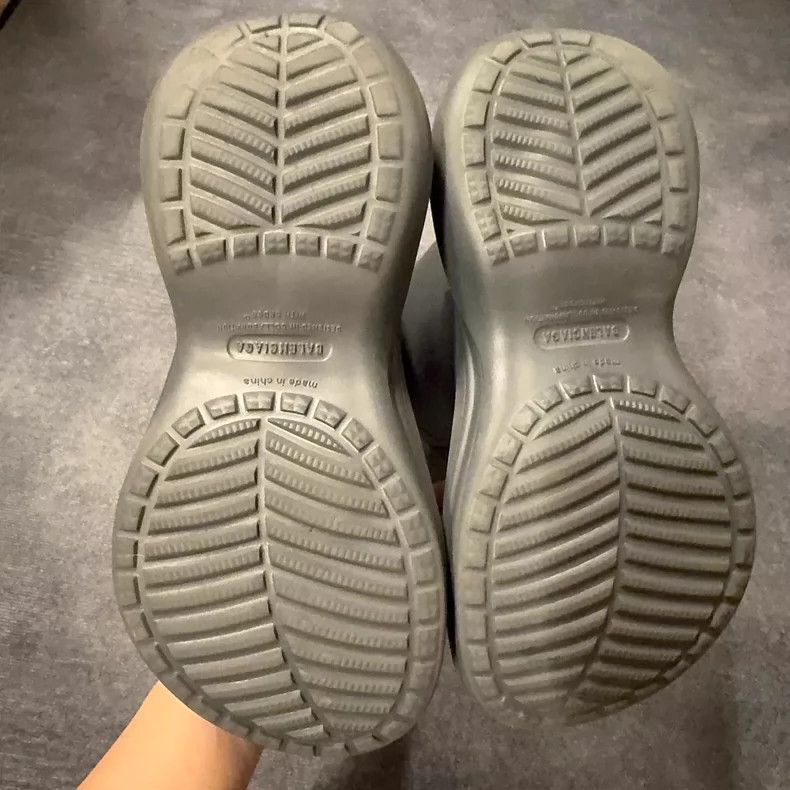 Balenciaga Balenciaga Crocs Gray Mid Calf Rain Boots-2505 Size US 7 / EU 40 - 4 Thumbnail