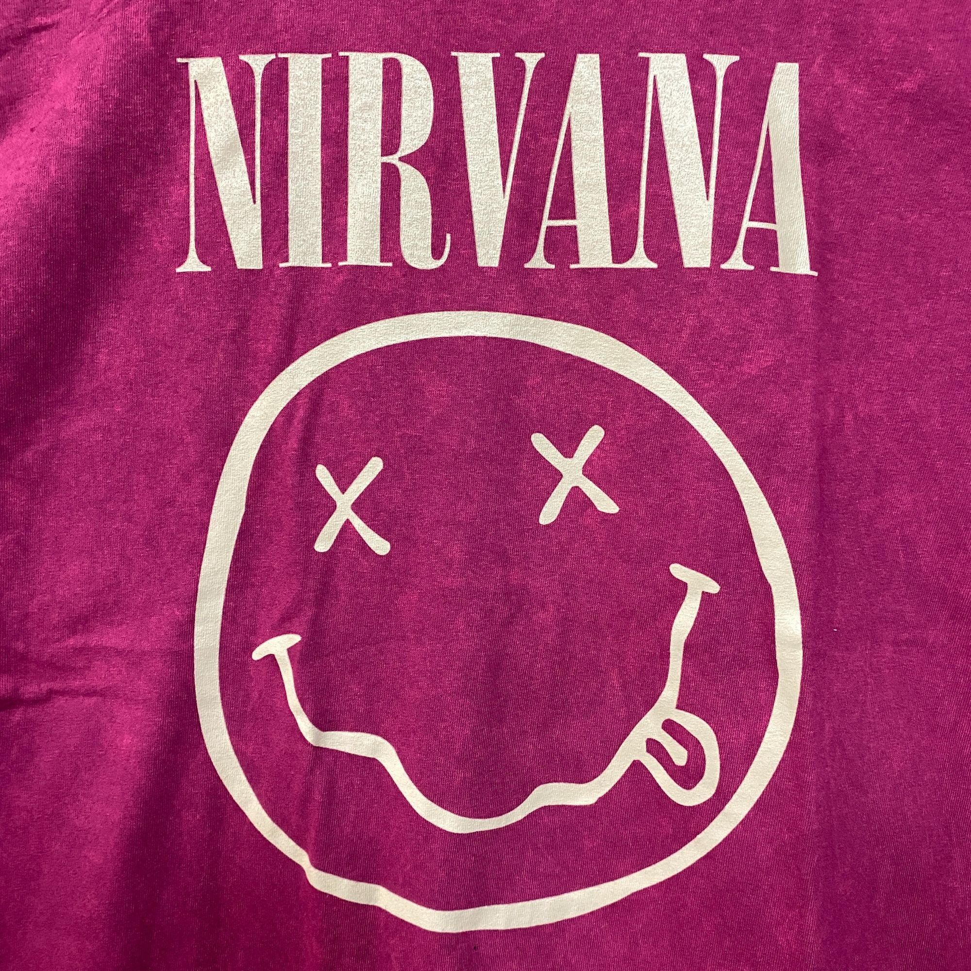 Nirvana Nirvana Neverming Grunge Magenta Rock Tee Large Size US L / EU 52-54 / 3 - 2 Thumbnail