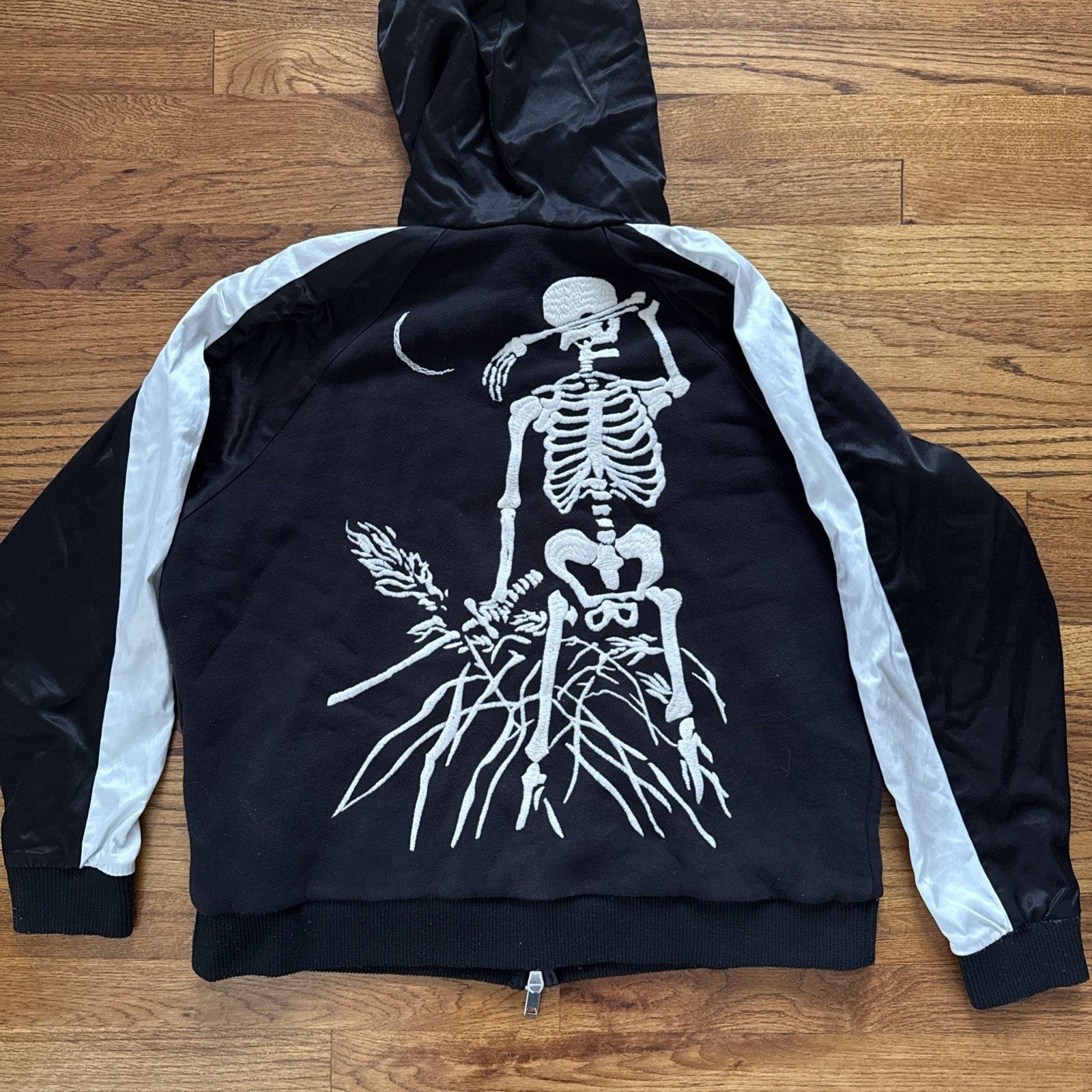 Lost Daze Lost Daze Skull Dove Zip Hoodie Black Silk Sleeve Embroidery Size US M / EU 48-50 / 2 - 8 Thumbnail