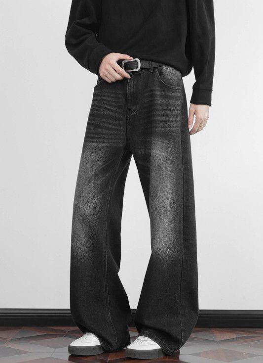 Japanese Brand Men's Cleanfit Distressed Retro Versatile Jeans Size US 32 / EU 48 - 2 Thumbnail