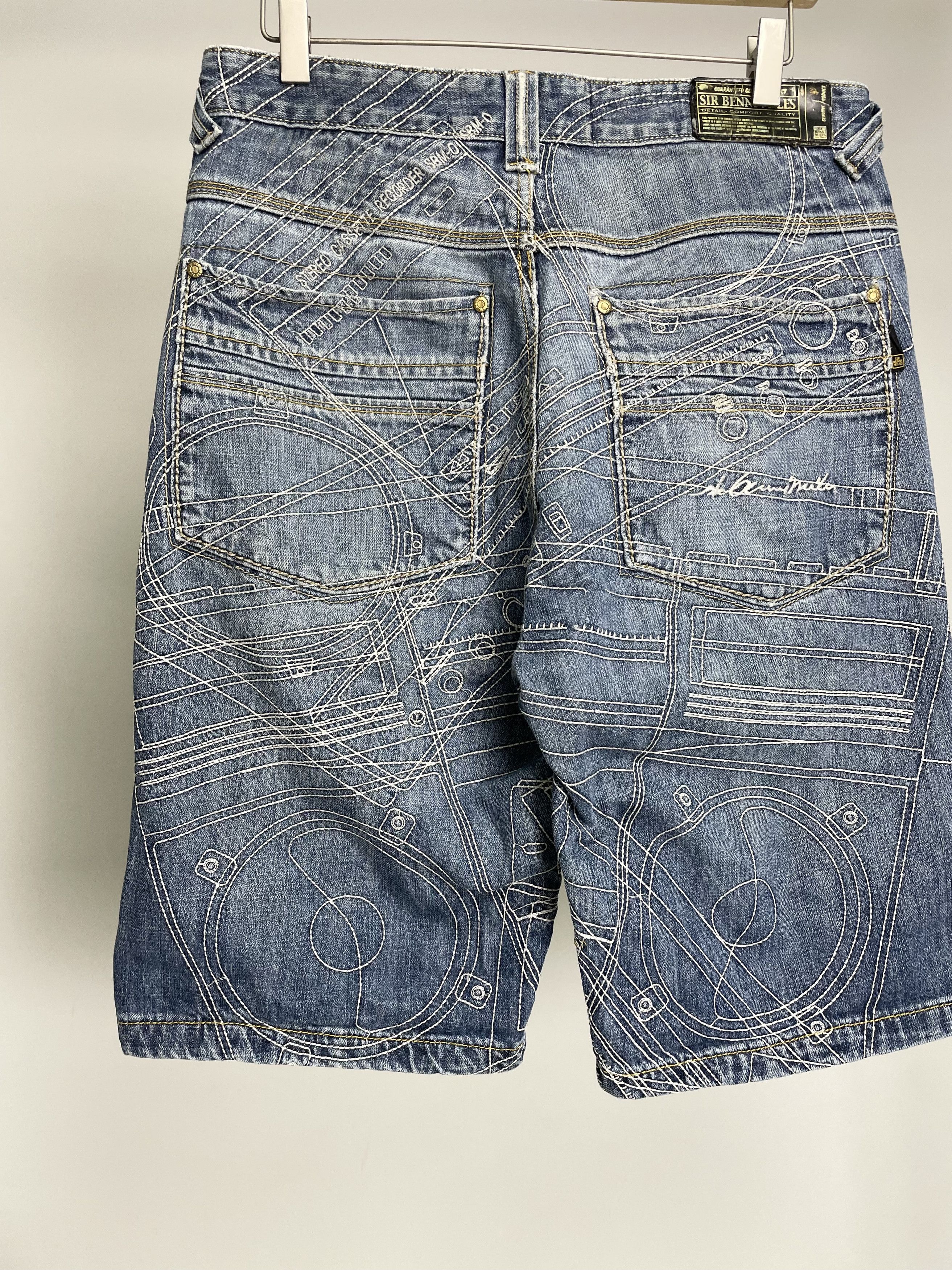 Fubu Sir Benni Miles Vintage Loose Fit Denim Jorts Y2K Shorts Size US 32 / EU 48 - 2 Thumbnail
