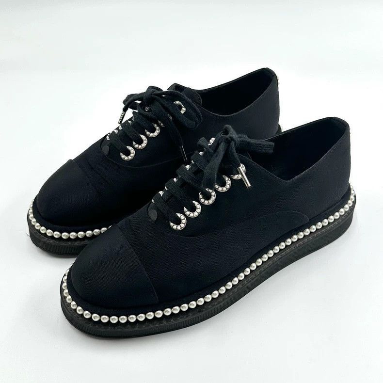 Chanel Chanel Black Pearl Embellished Flat Shoes -2505 Size US 6 / IT 36 - 2 Thumbnail
