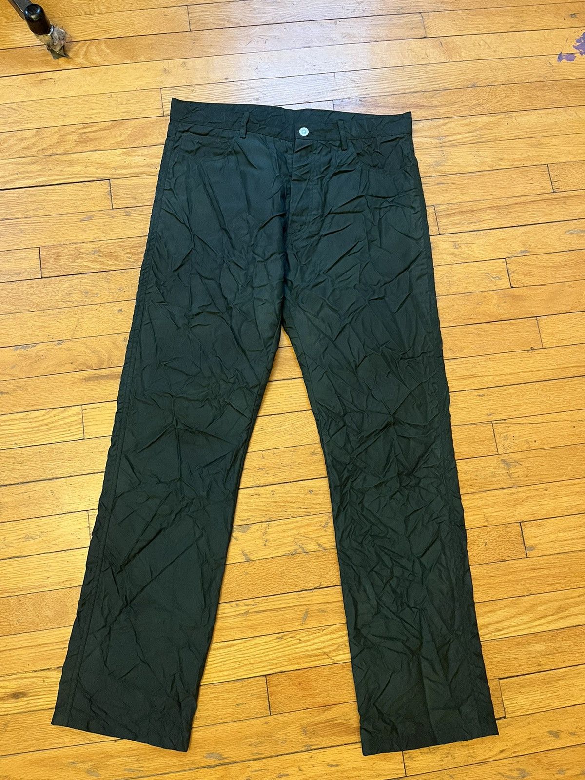 image of Kanghyuk Ss21 Green Airbag Trousers, Men's (Size 33)