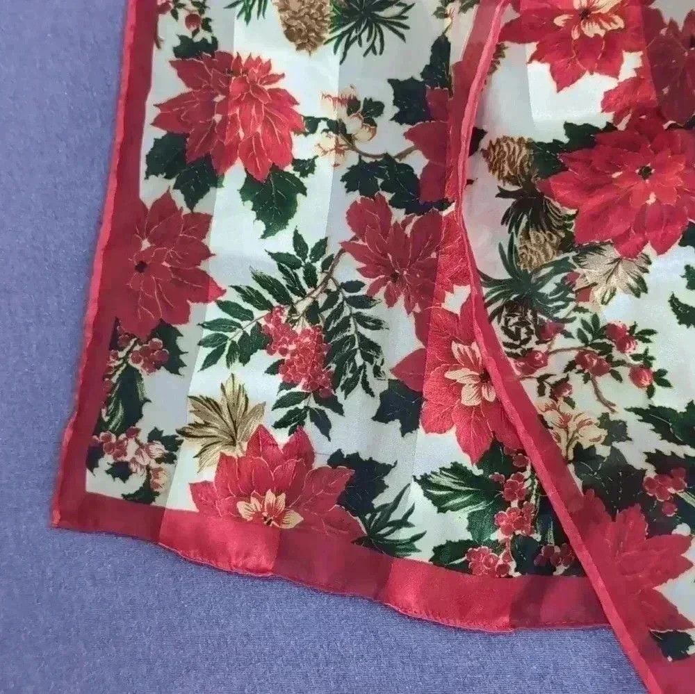 Designer Vintage Festive Holiday Scarf 11x52 in Size ONE SIZE - 3 Thumbnail