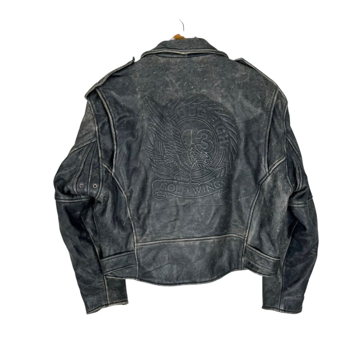 Vintage ☀️DOG FIGHT PERFECTO BIKERS COWHIDE LEATHER JACKET Size US L / EU 52-54 / 3 - 7 Thumbnail