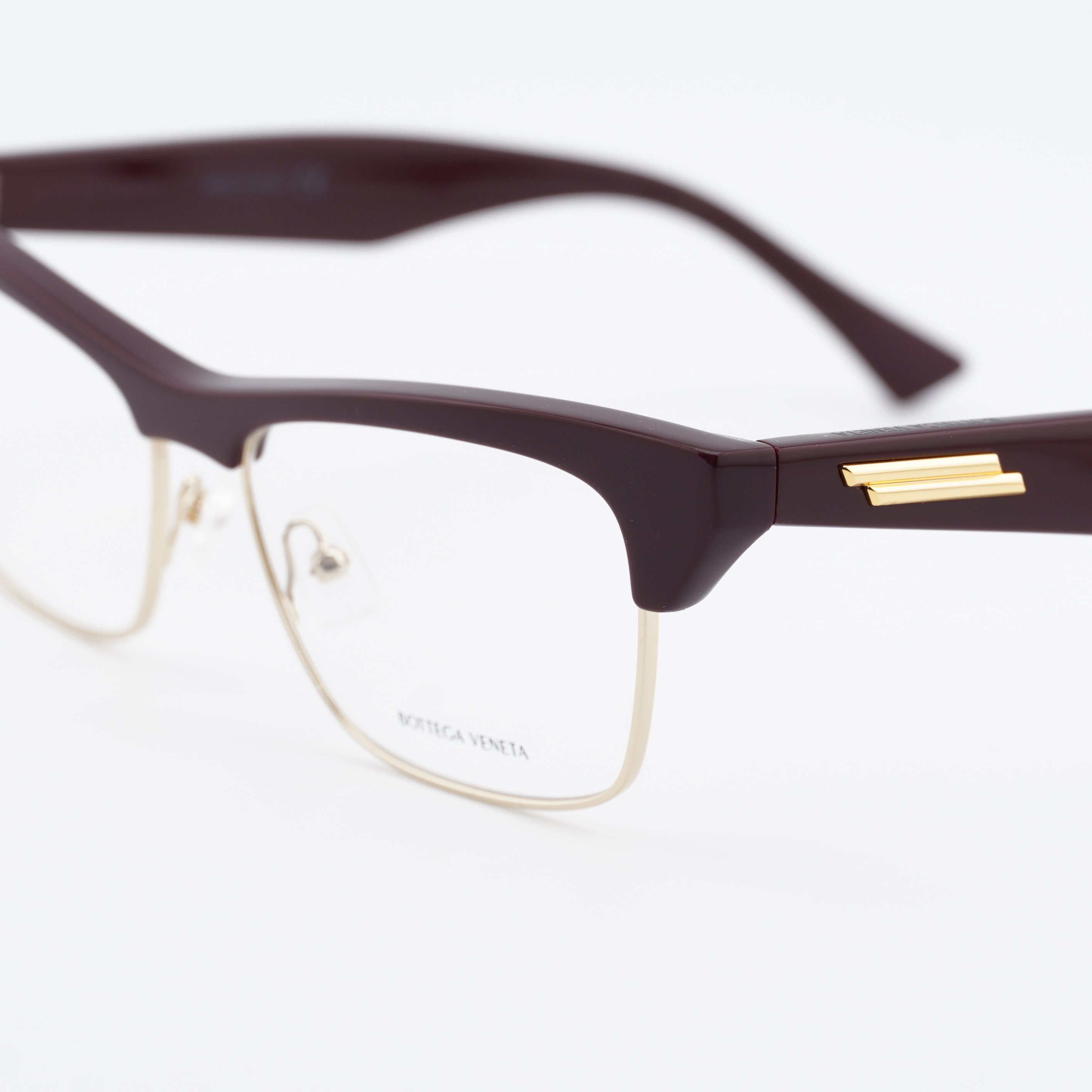 Bottega Veneta Bottega Veneta BV1100O 003 Eyeglasses Burgundy/Gold 52mm Size ONE SIZE - 6 Thumbnail