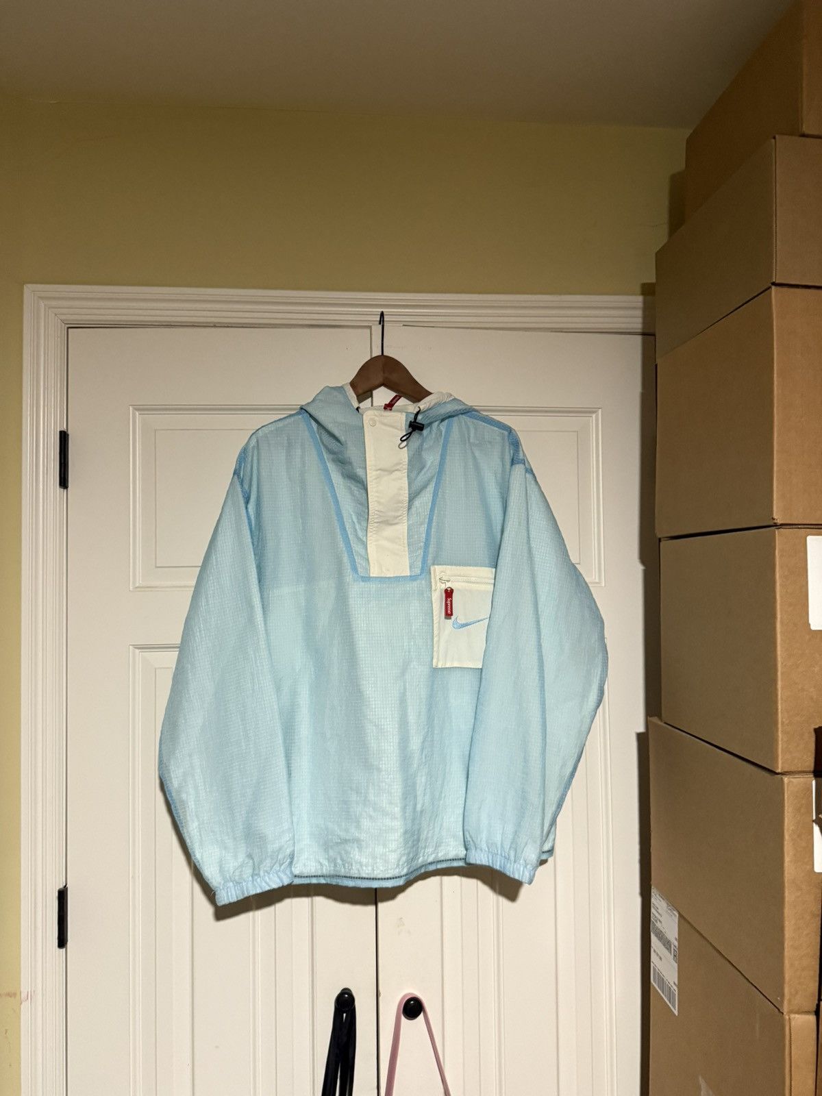Nike × Supreme Supreme x Nike Jewel Reversible Ripstop Anorak White/Blue Size US L / EU 52-54 / 3 - 4 Thumbnail