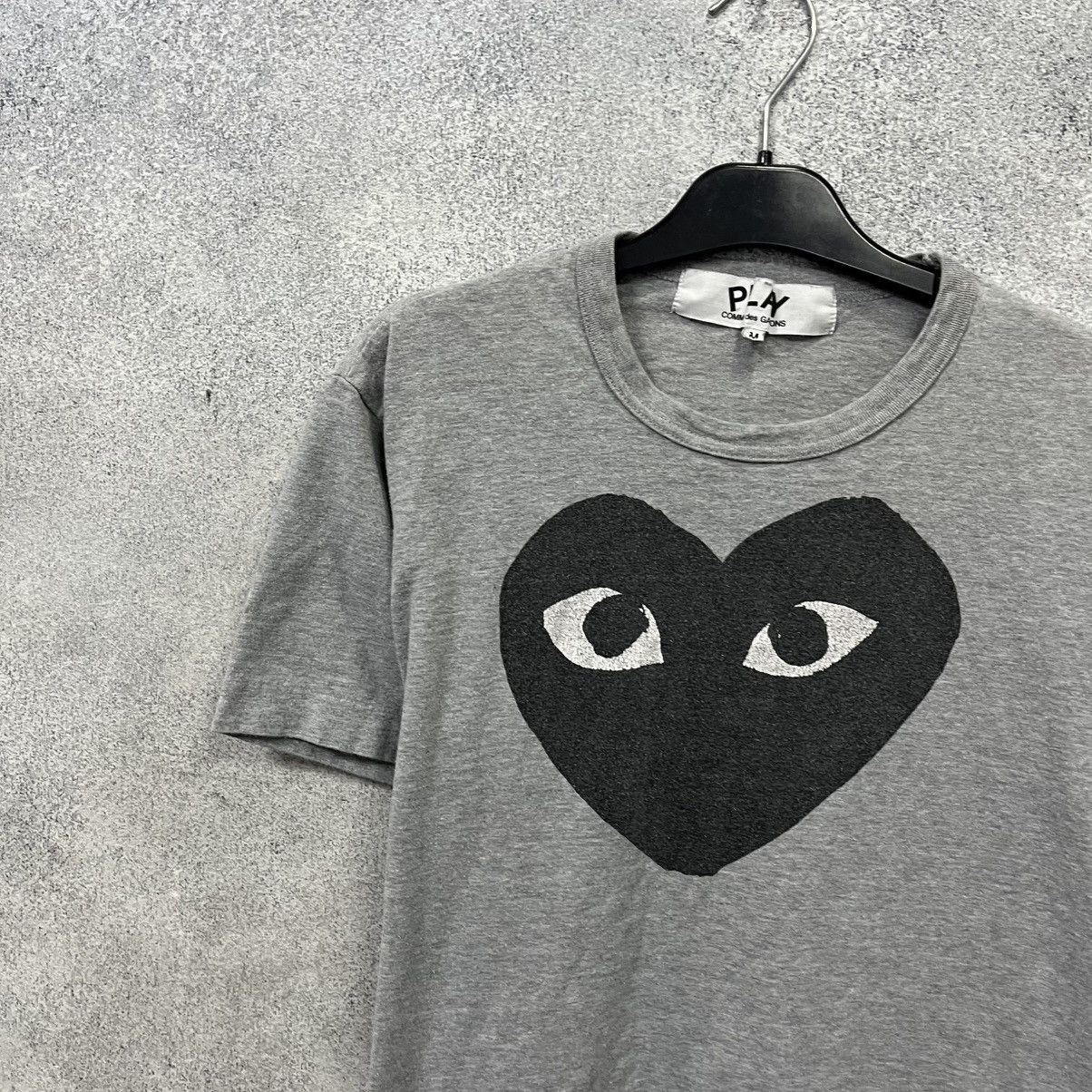 Comme des Garcons PLAY Play Comme des Garçons T-Shirt Big Logo Grey Size M Size US M / EU 48-50 / 2 - 3 Thumbnail