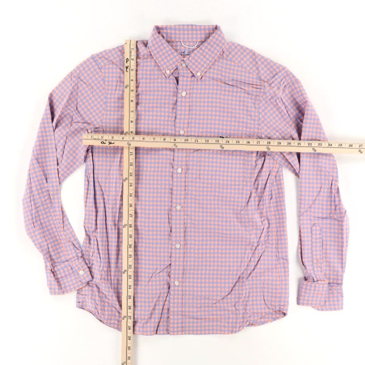Vineyard Vines Vineyard Vines On The Go Performance Nylon Check Shirt Peach Men's M Size US M / EU 48-50 / 2 - 3 Thumbnail
